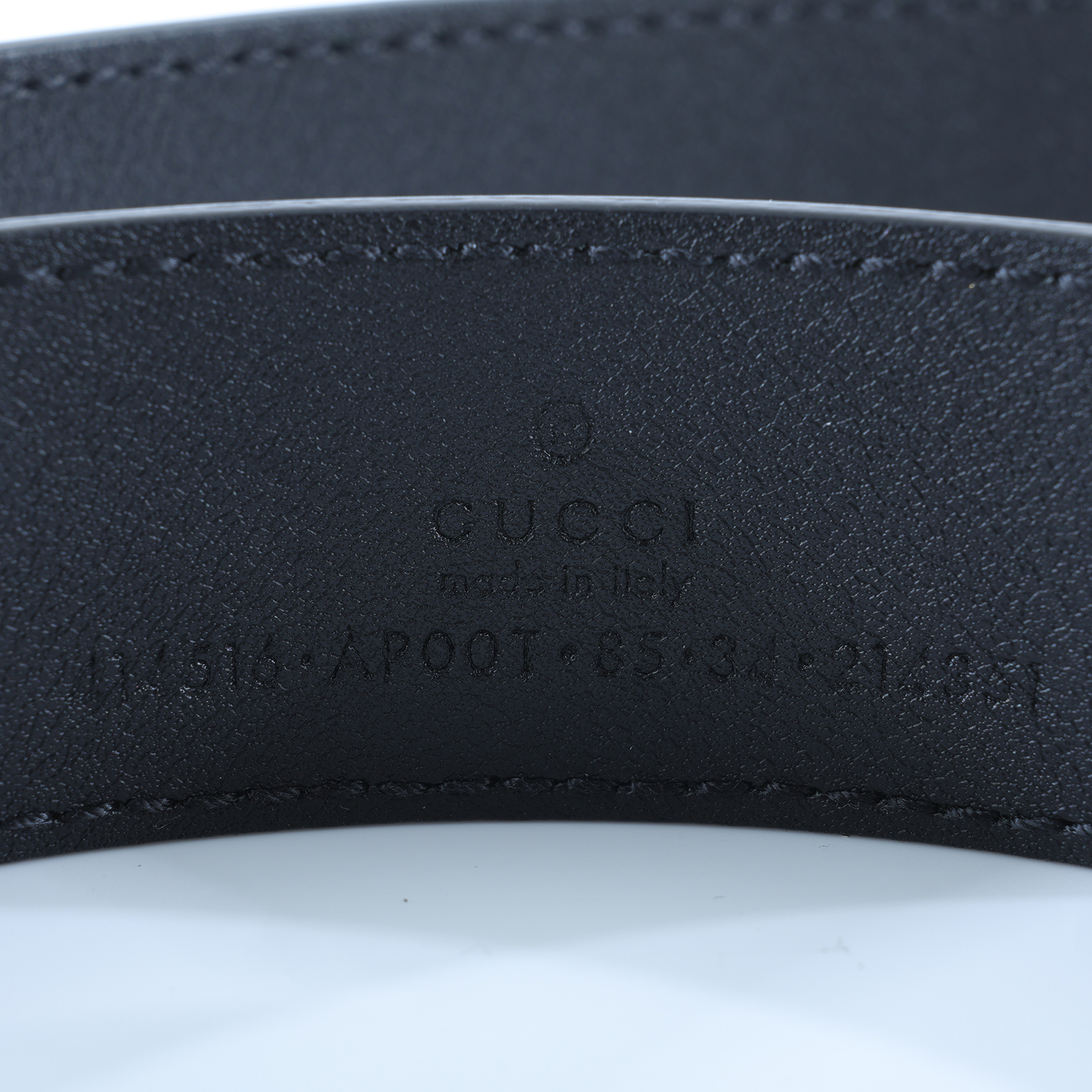 古馳 GUCCI GG Marmont 窄版腰帶 414516 AP00T_85 黑金GG皮帶#85 無附屬品