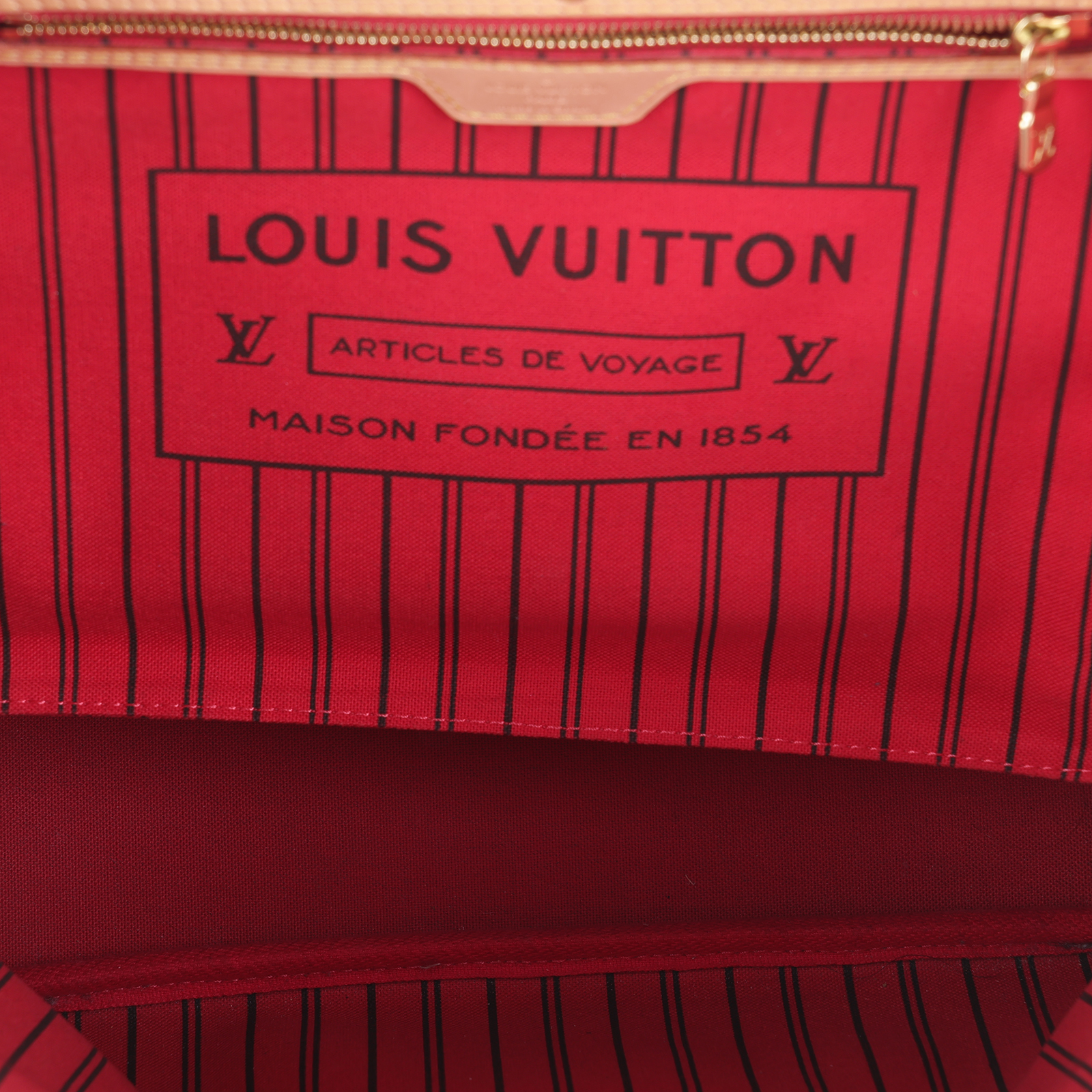 路易威登 LOUIS VUITTON Neverfull MM 櫻桃紅 肩背購物包 M41177 原花NEVERFULL中號 原廠盒子/防塵袋/內袋