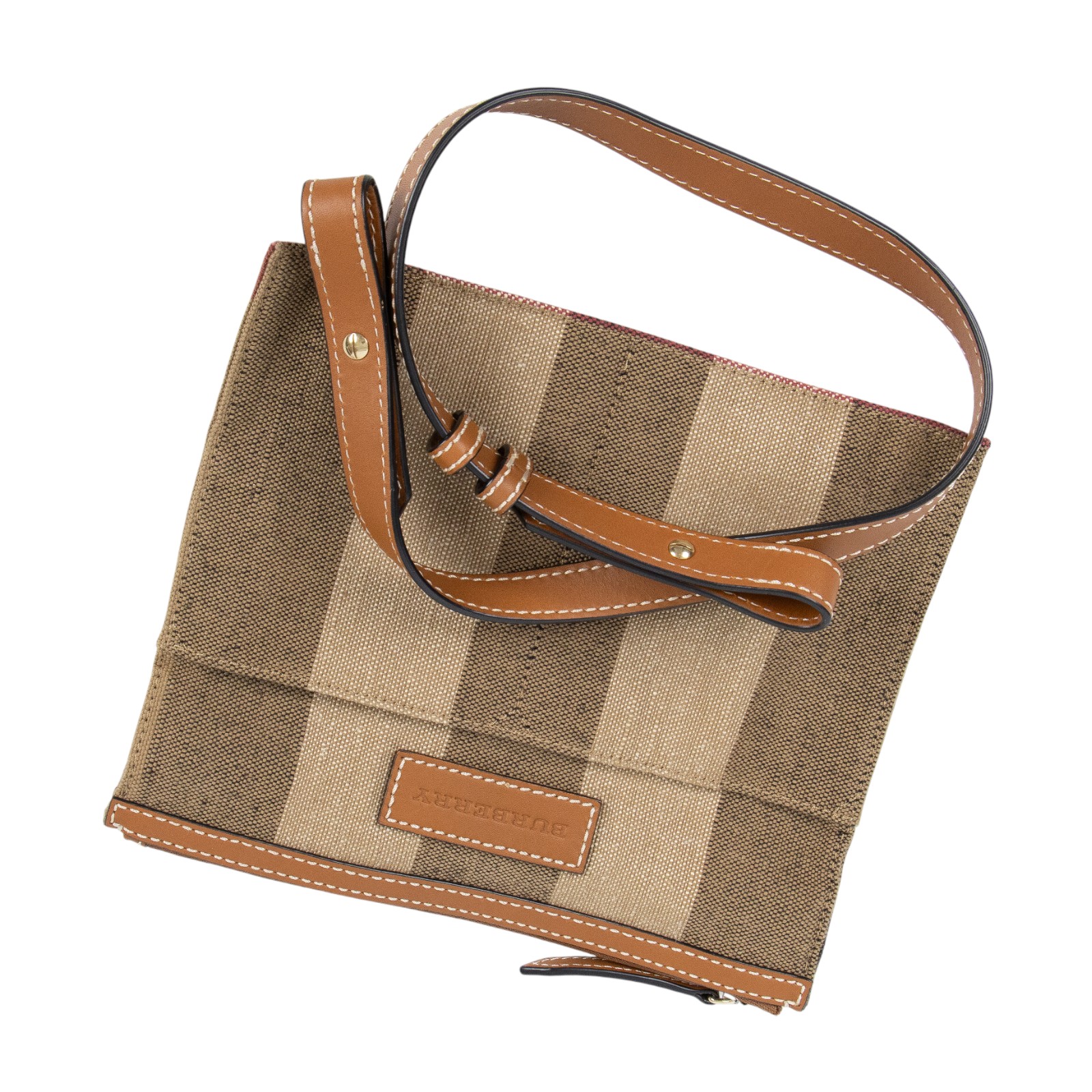 博柏利 BURBERRY The Ashby 格紋 水桶包 39457421 格紋帆布水桶包 防塵袋