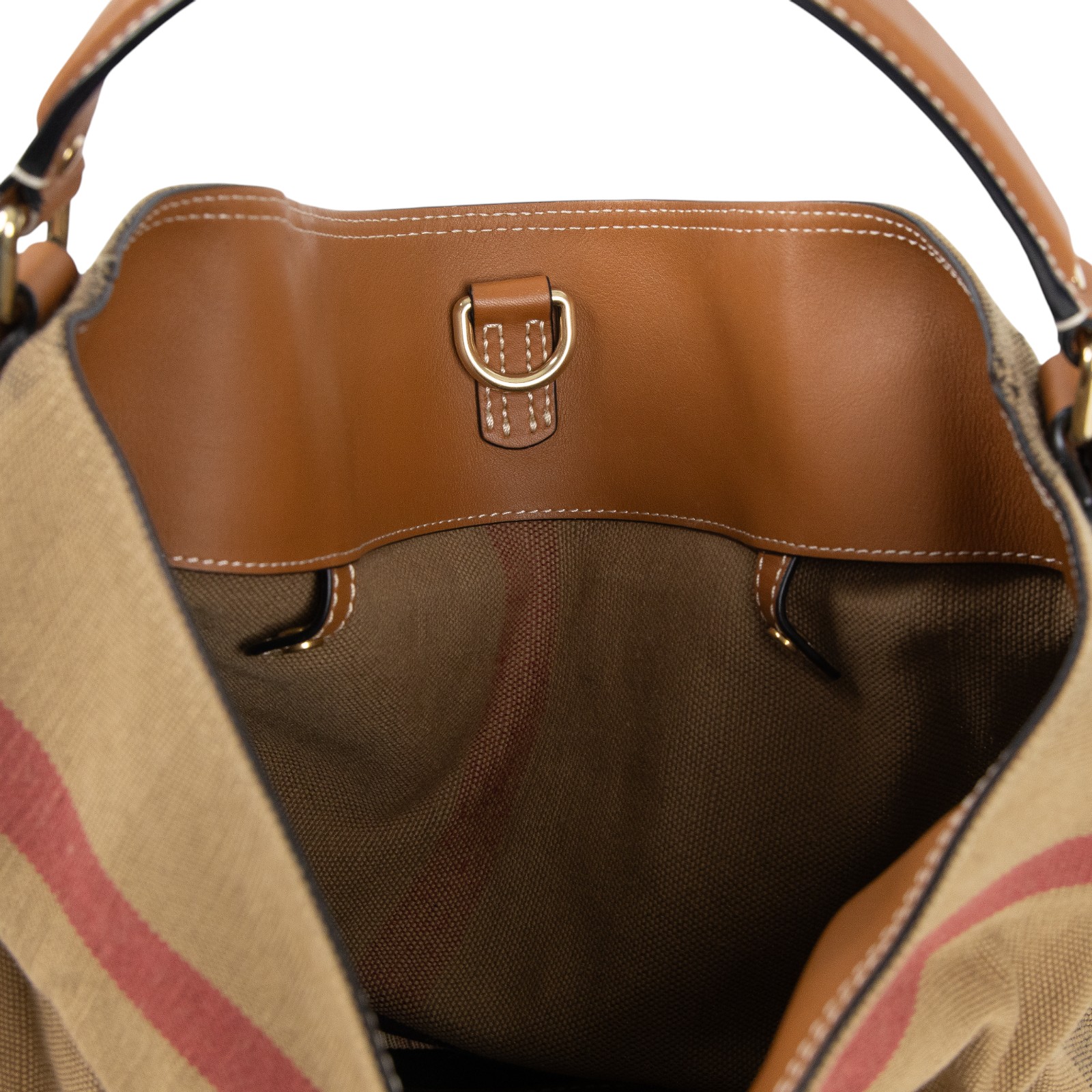 博柏利 BURBERRY The Ashby 格紋 水桶包 39457421 格紋帆布水桶包 防塵袋