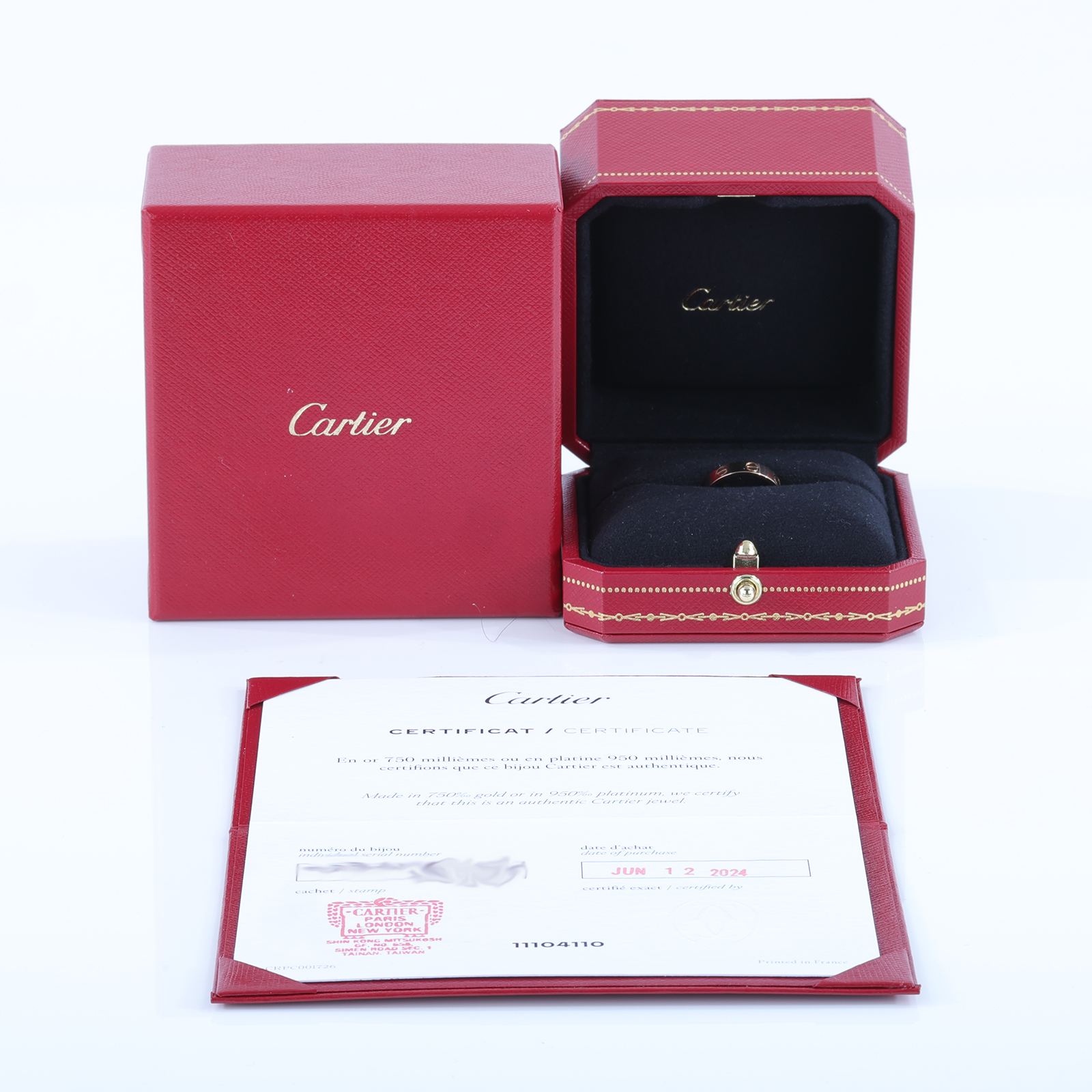 卡地亞 CARTIER Love 戒指 小型款 B4085247 18KRG LOVE戒指#47 原廠盒子2/保證卡