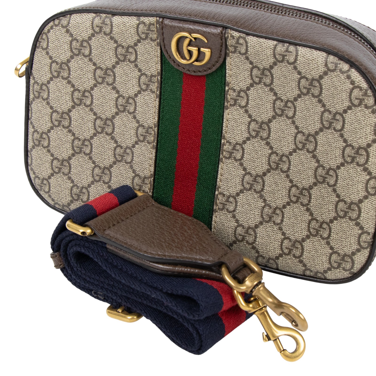 古馳 GUCCI Ophidia GG 小型 斜揹袋 752591 FACFW 原花SUPREME OPHIDIA相機包 原廠盒子/防塵袋/背帶