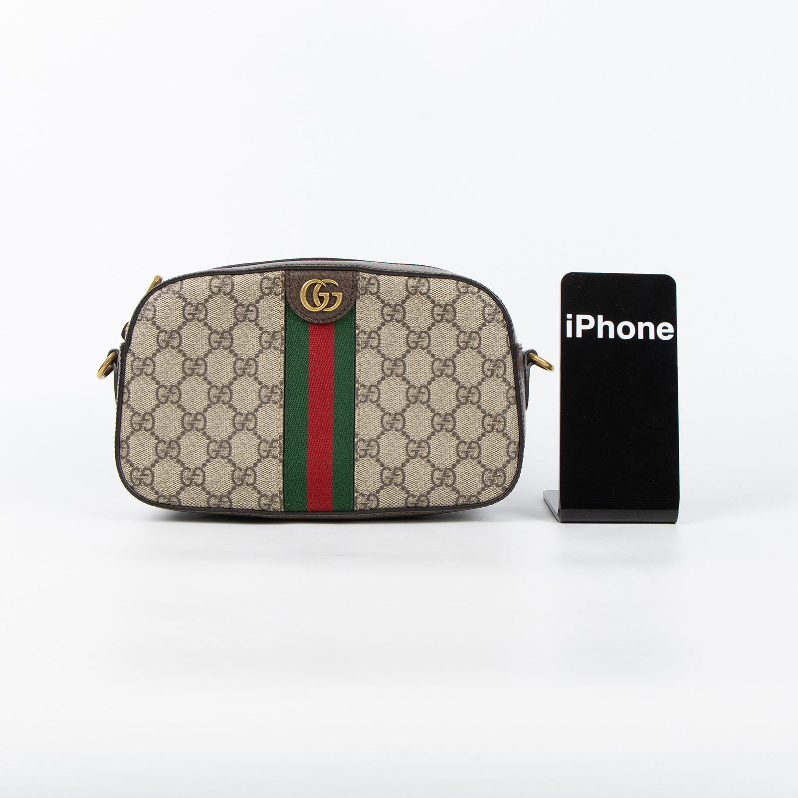 古馳 GUCCI Ophidia GG 小型 斜揹袋 752591 FACFW 原花SUPREME OPHIDIA相機包 原廠盒子/防塵袋/背帶