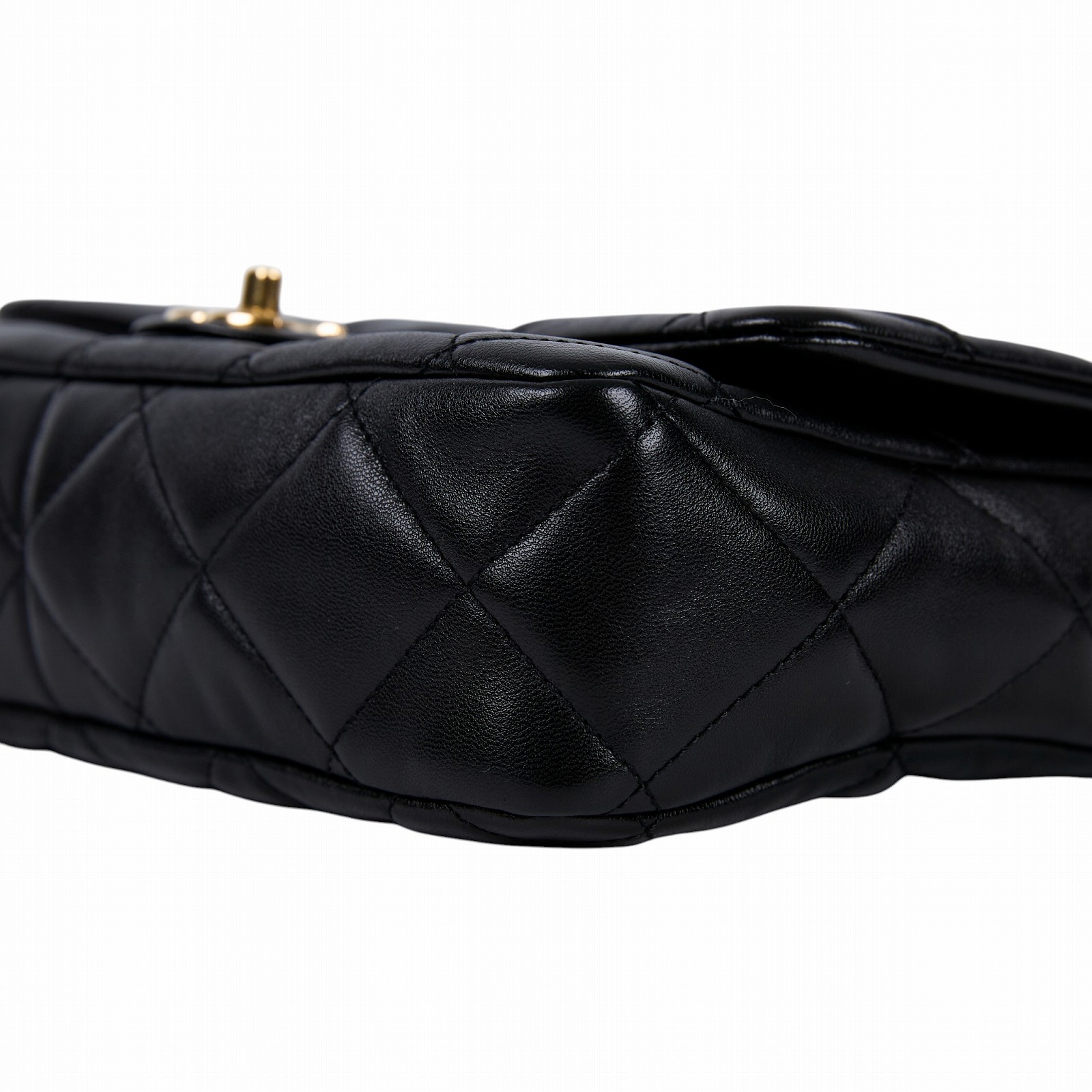 香奈兒 CHANEL 丹寧 粗鍊條 肩背 口蓋包 AS3216 黑金羊粗鍊肩背包 原廠盒子/防塵袋