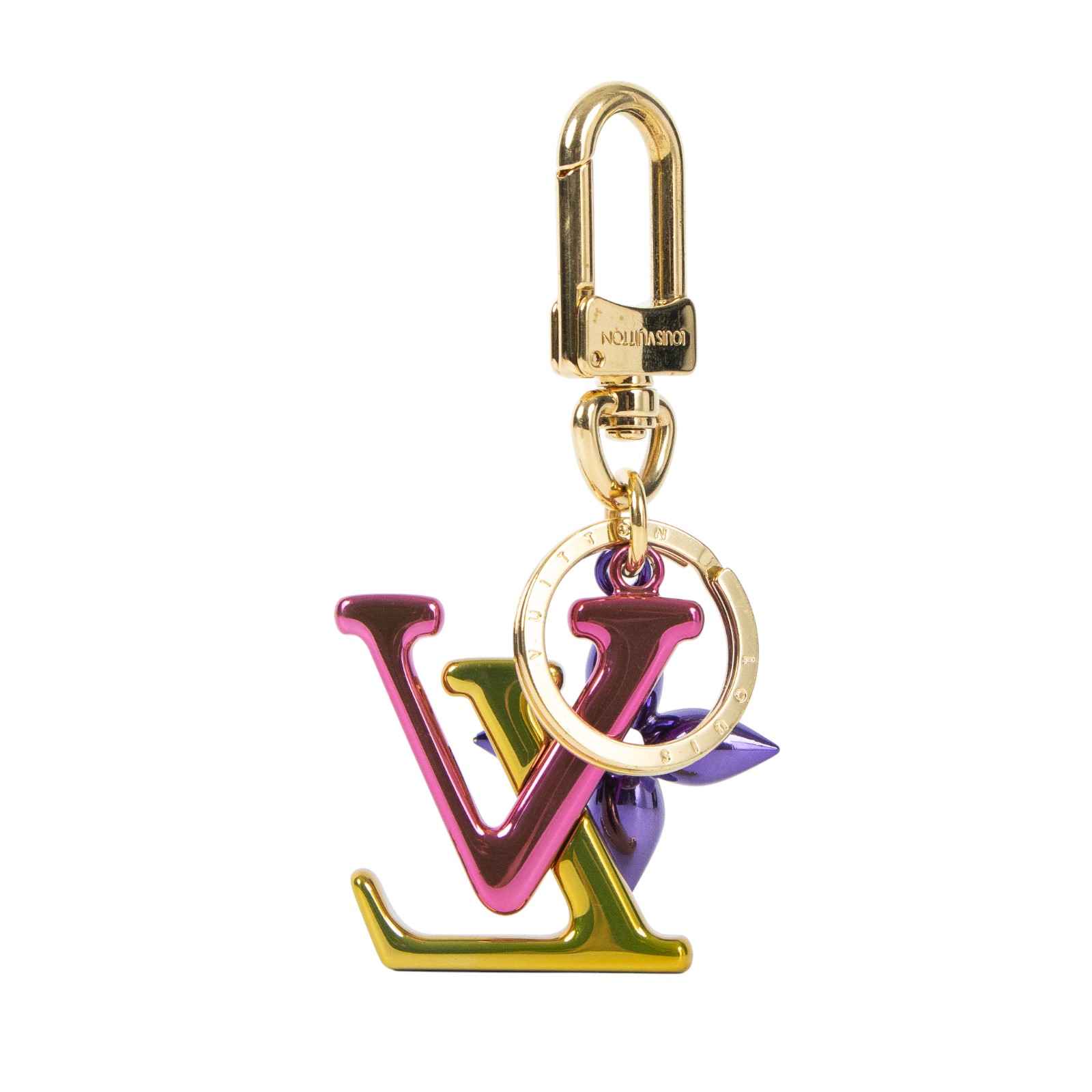 路易威登 LOUIS VUITTON  老花 Porte-Clés 鑰匙圈 M67808 金屬多色Porte-Clés吊飾 防塵袋/購買證明影本