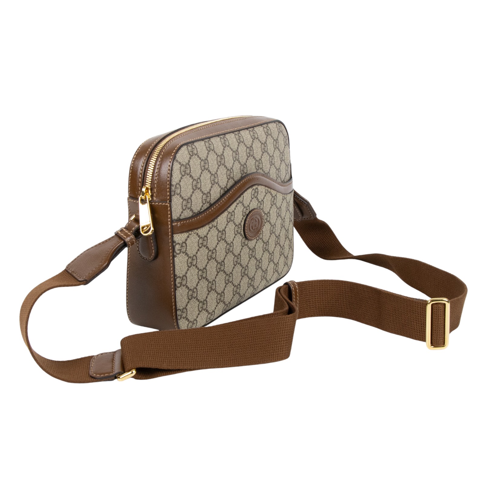 古馳 GUCCI Interlocking G 相機包 675891 92THG 咖GG相機包 原廠盒子/防塵袋