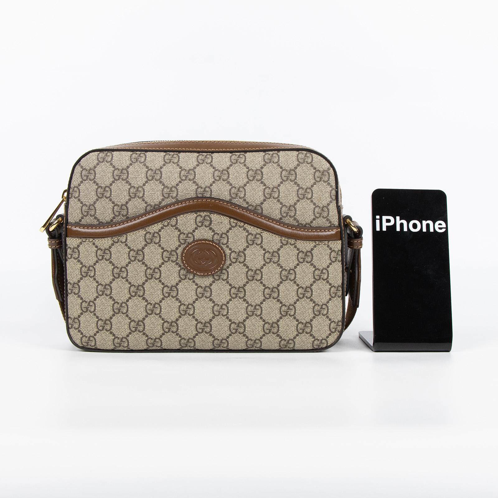 古馳 GUCCI Interlocking G 相機包 675891 92THG 咖GG相機包 原廠盒子/防塵袋