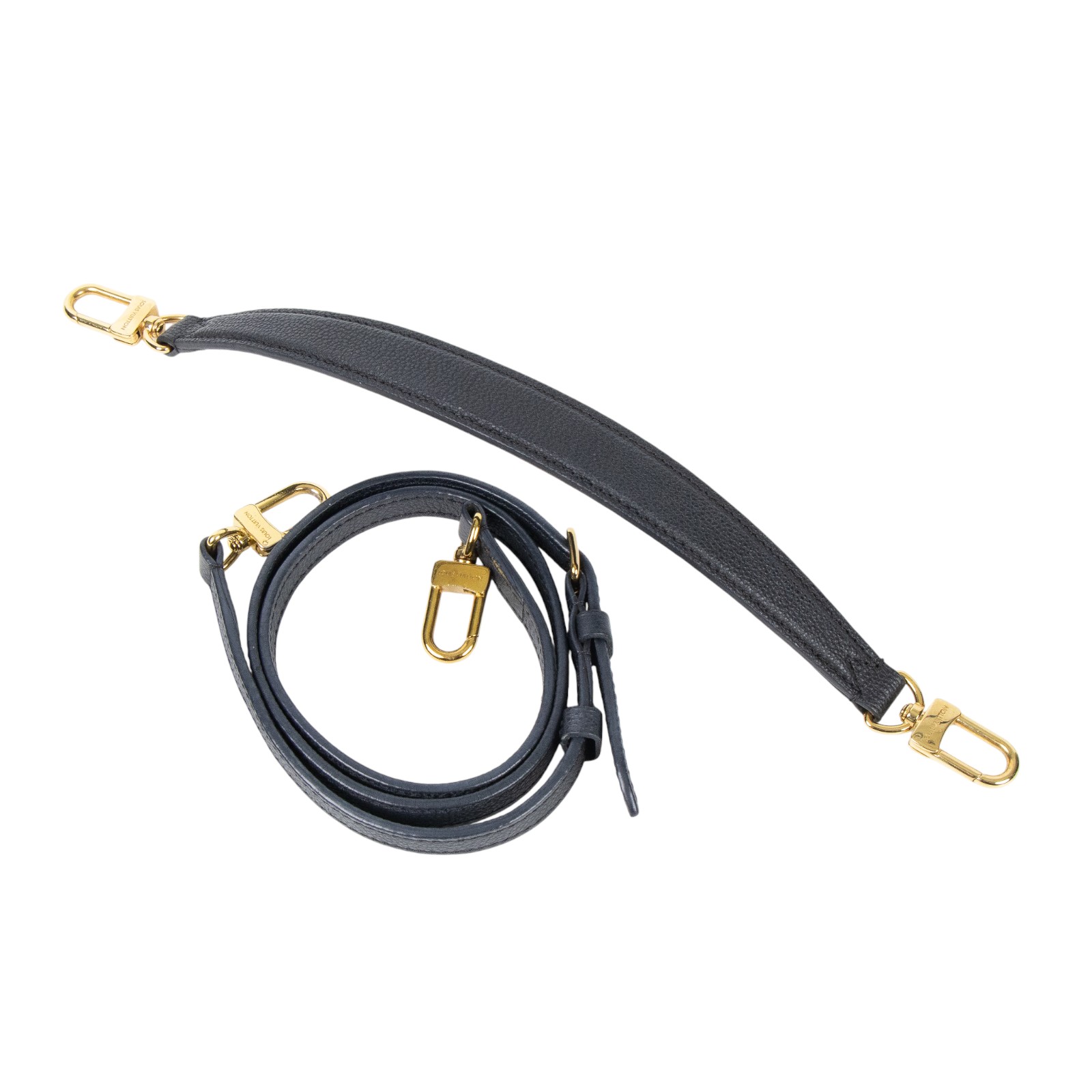 路易威登 LOUIS VUITTON Bagatelle 黑色 牛皮 肩背 斜背包 M46002 晶片款 黑壓紋Bagatelle手提肩背包 背帶/購買證明影本