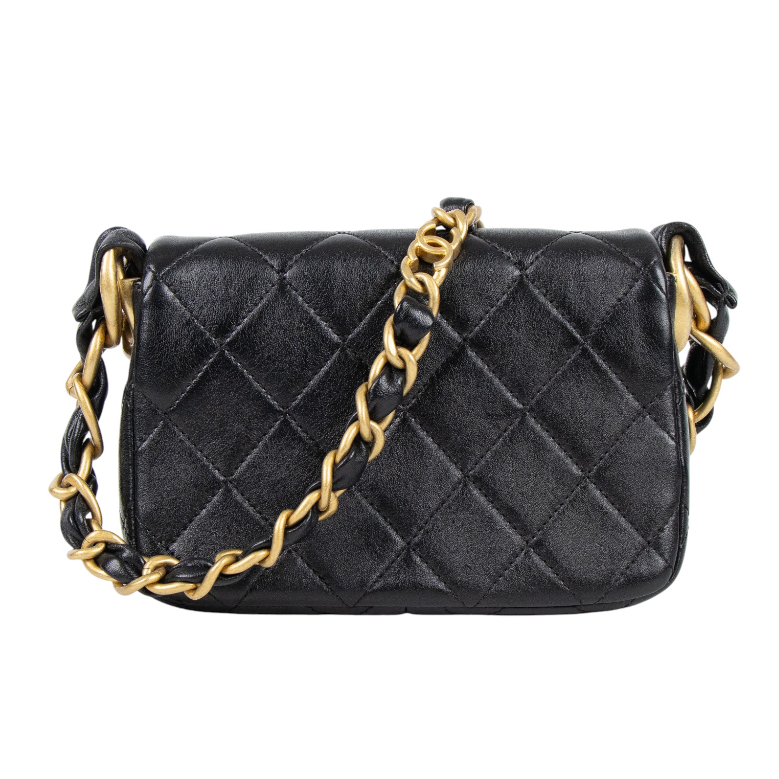 香奈兒 CHANEL 手提 方胖 口蓋包 AS4883 B16635 晶片款 黑金粗練方胖 原廠盒子/防塵袋/購買證明/發票