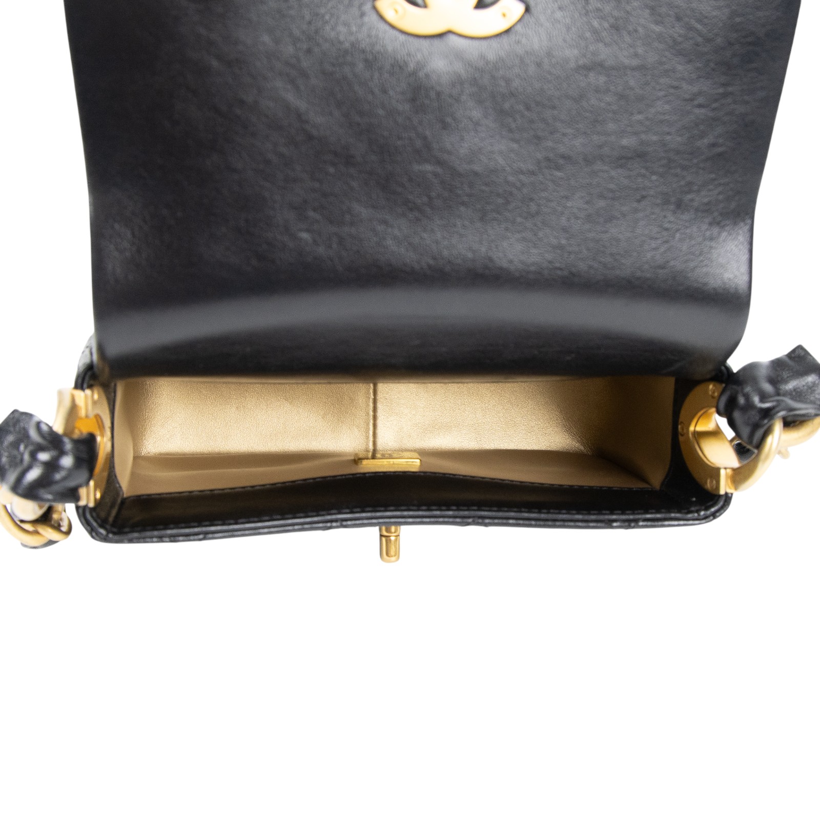 香奈兒 CHANEL 手提 方胖 口蓋包 AS4883 B16635 晶片款 黑金粗練方胖 原廠盒子/防塵袋/購買證明/發票