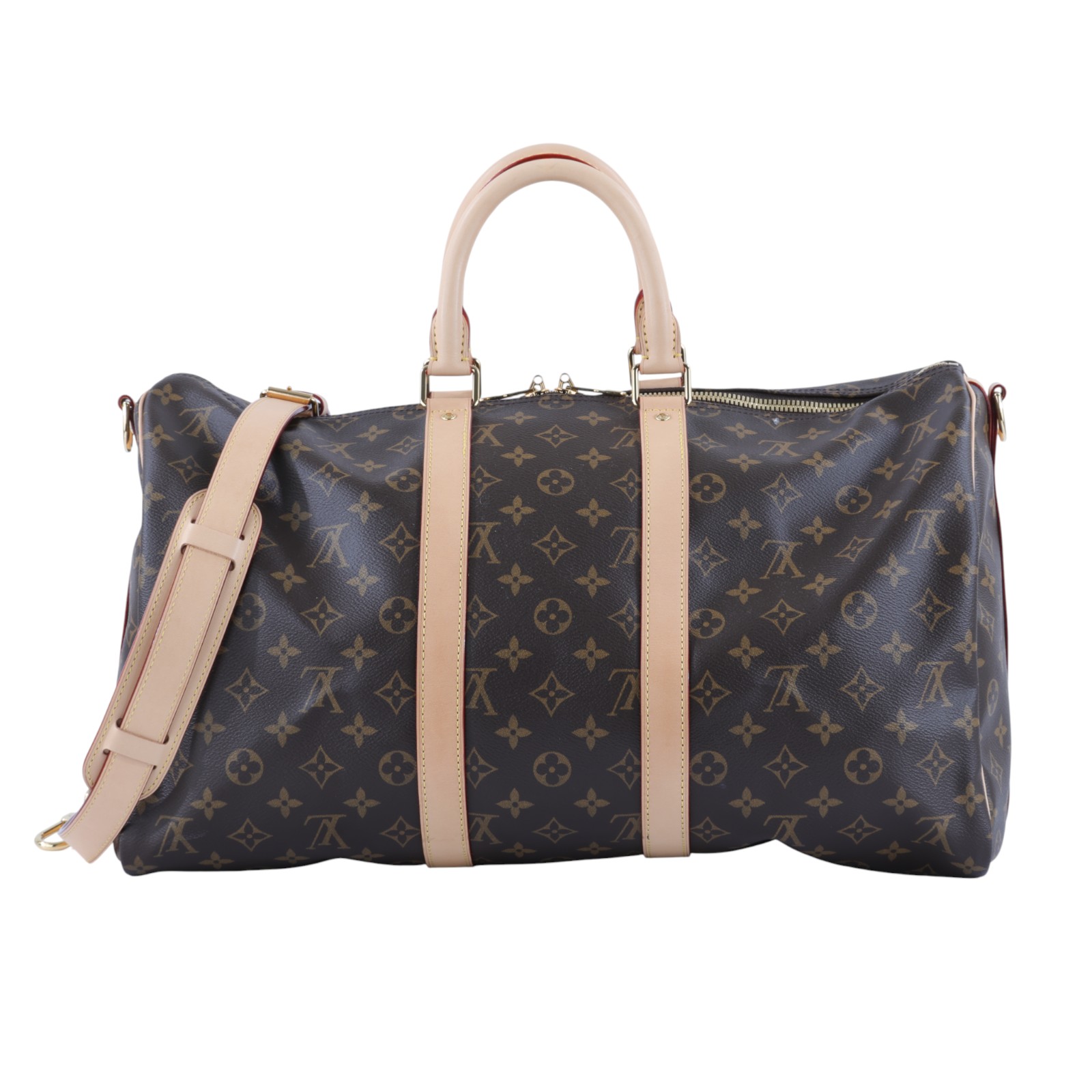 路易威登 LOUIS VUITTON Keepall Bandoulière 45 Monogram經典帆布 波士頓包  旅行袋 M41418 晶片款  背帶/吊牌/鎖組/防塵袋