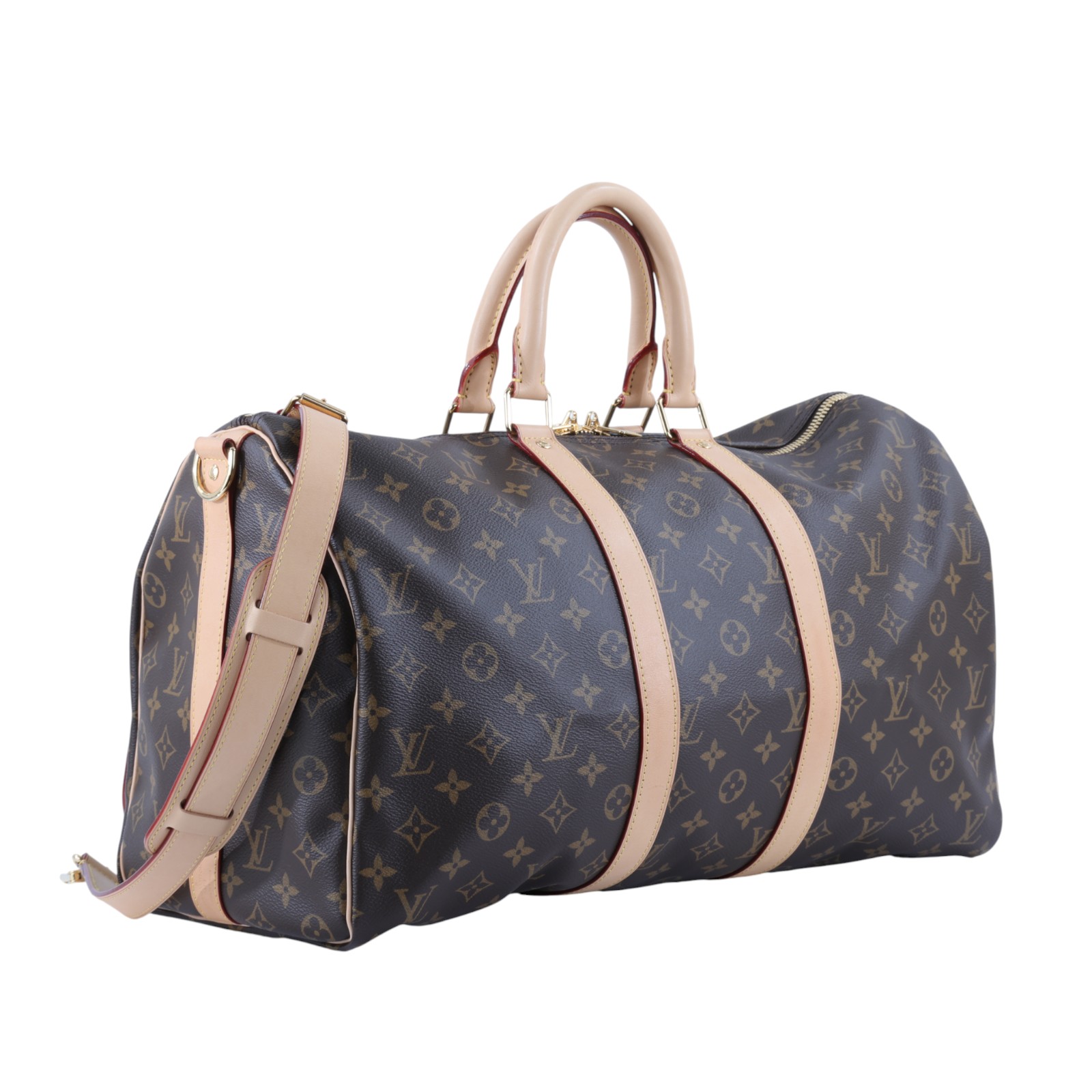 路易威登 LOUIS VUITTON Keepall Bandoulière 45 Monogram經典帆布 波士頓包  旅行袋 M41418 晶片款  背帶/吊牌/鎖組/防塵袋