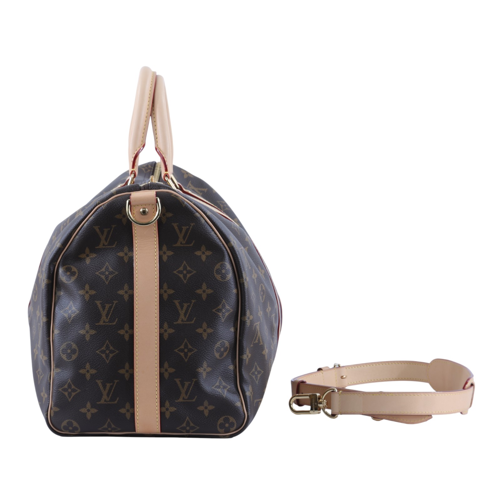 路易威登 LOUIS VUITTON Keepall Bandoulière 45 Monogram經典帆布 波士頓包  旅行袋 M41418 晶片款  背帶/吊牌/鎖組/防塵袋