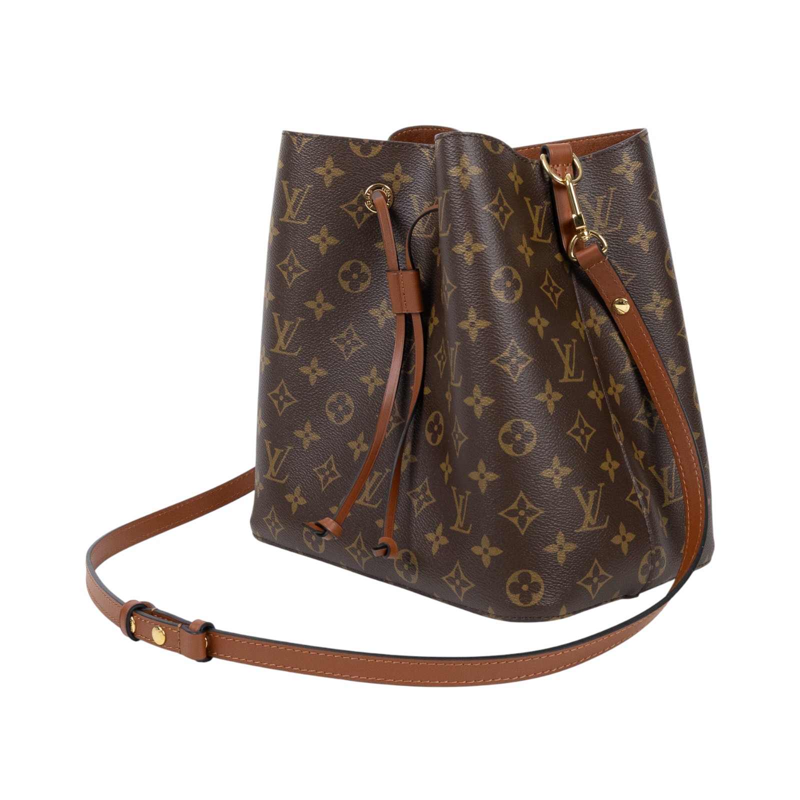 路易威登 LOUIS VUITTON NéoNoé MM 經典帆布 肩背 水桶包 棕色 M44887 晶片款  原廠盒子/防塵袋/背帶/購買證明
