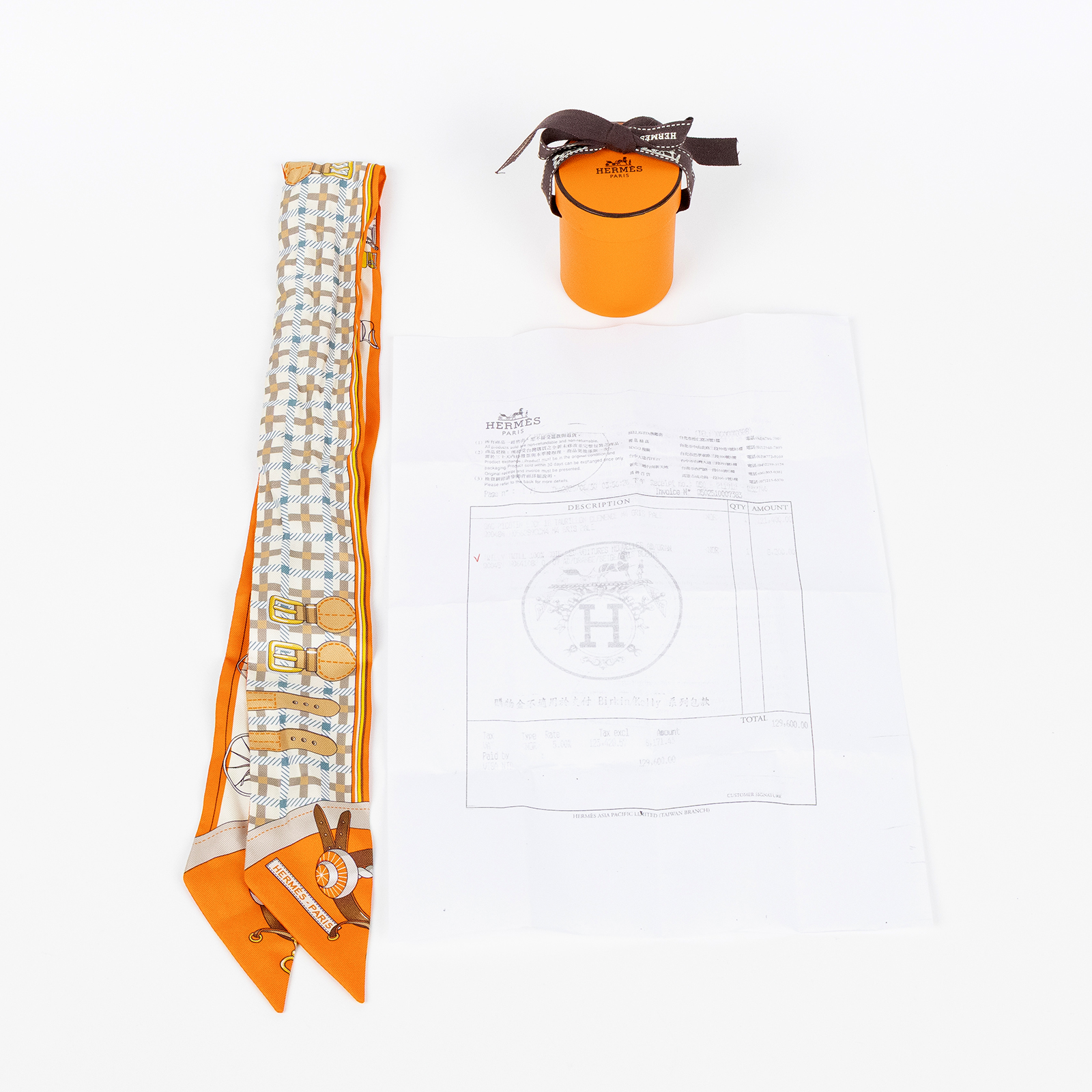 愛馬仕 Hermes Les Voitures Nouvelles Twilly 絲巾 H064108Sv07 H064108S  原廠盒子/購買證明影本