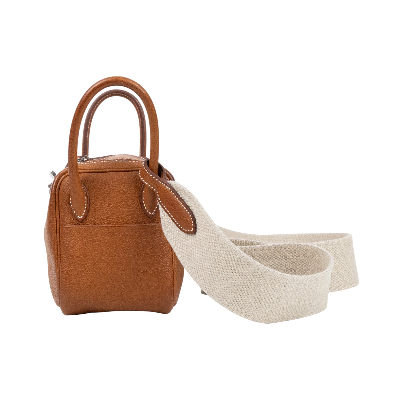 愛馬仕 Hermes Lindy II 琳迪包 迷你 銀色五金 fauve ficelle H085954CKAA W MA 3B9 IP  防塵袋/背帶