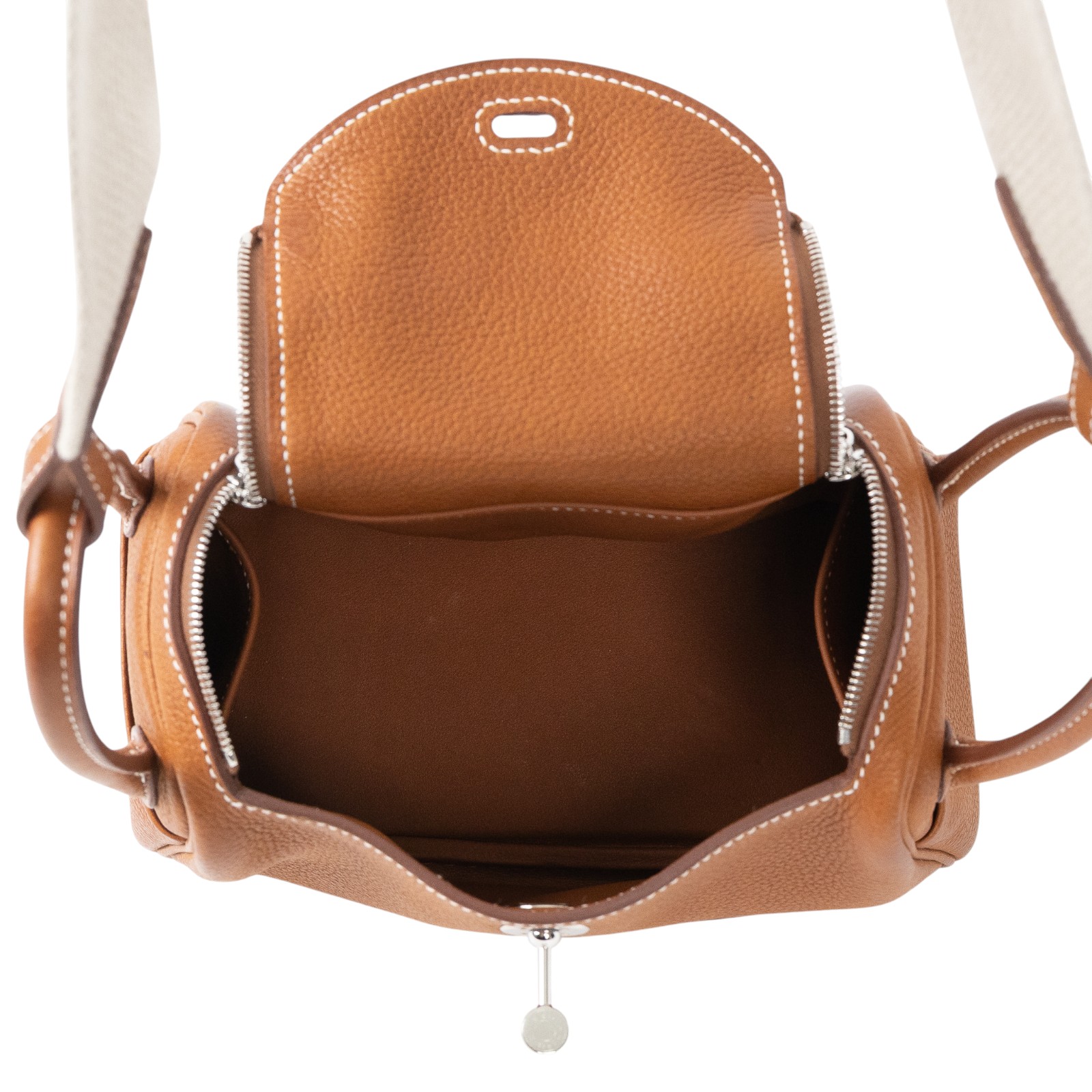 愛馬仕 Hermes Lindy II 琳迪包 迷你 銀色五金 fauve ficelle H085954CKAA W MA 3B9 IP  防塵袋/背帶