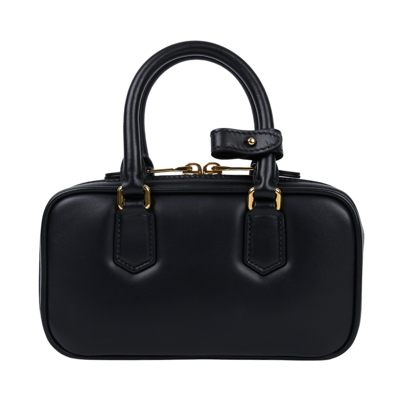 繆繆 MIU MIU Arcadie 皮革 手袋 迷你 5BP088_ACR3 黑金Arcadie手提肩背包MINI 防塵袋/背帶