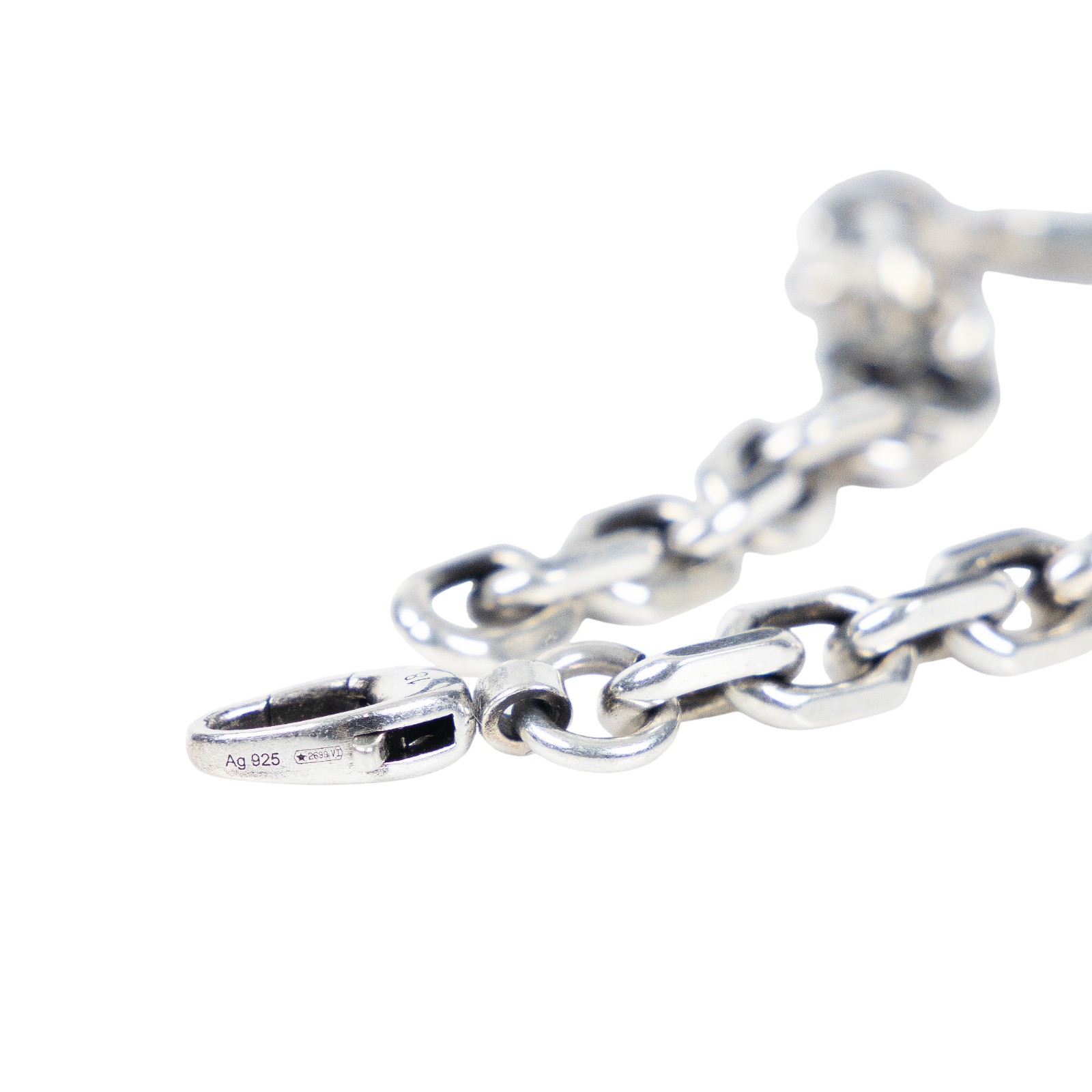 古馳 GUCCI Interlocking G 手鏈 620798 J8400_18 925銀GG手鍊#18 原廠盒子/防塵袋