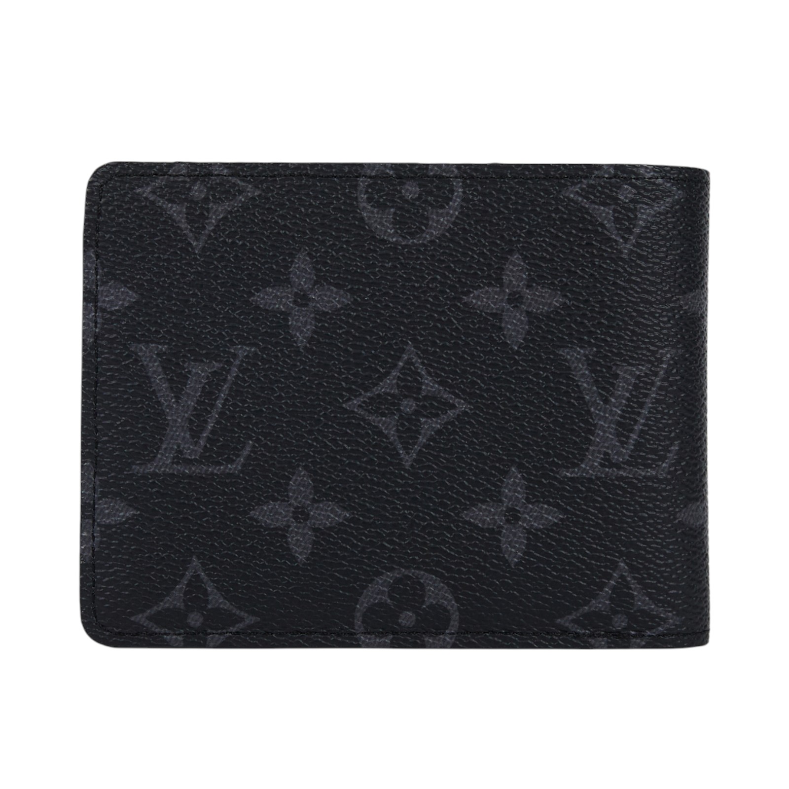 路易威登 LOUIS VUITTON Multiple Eclipse帆布 錢包 短夾 M61695 晶片款 黑原花對折短夾 原廠盒子/防塵袋