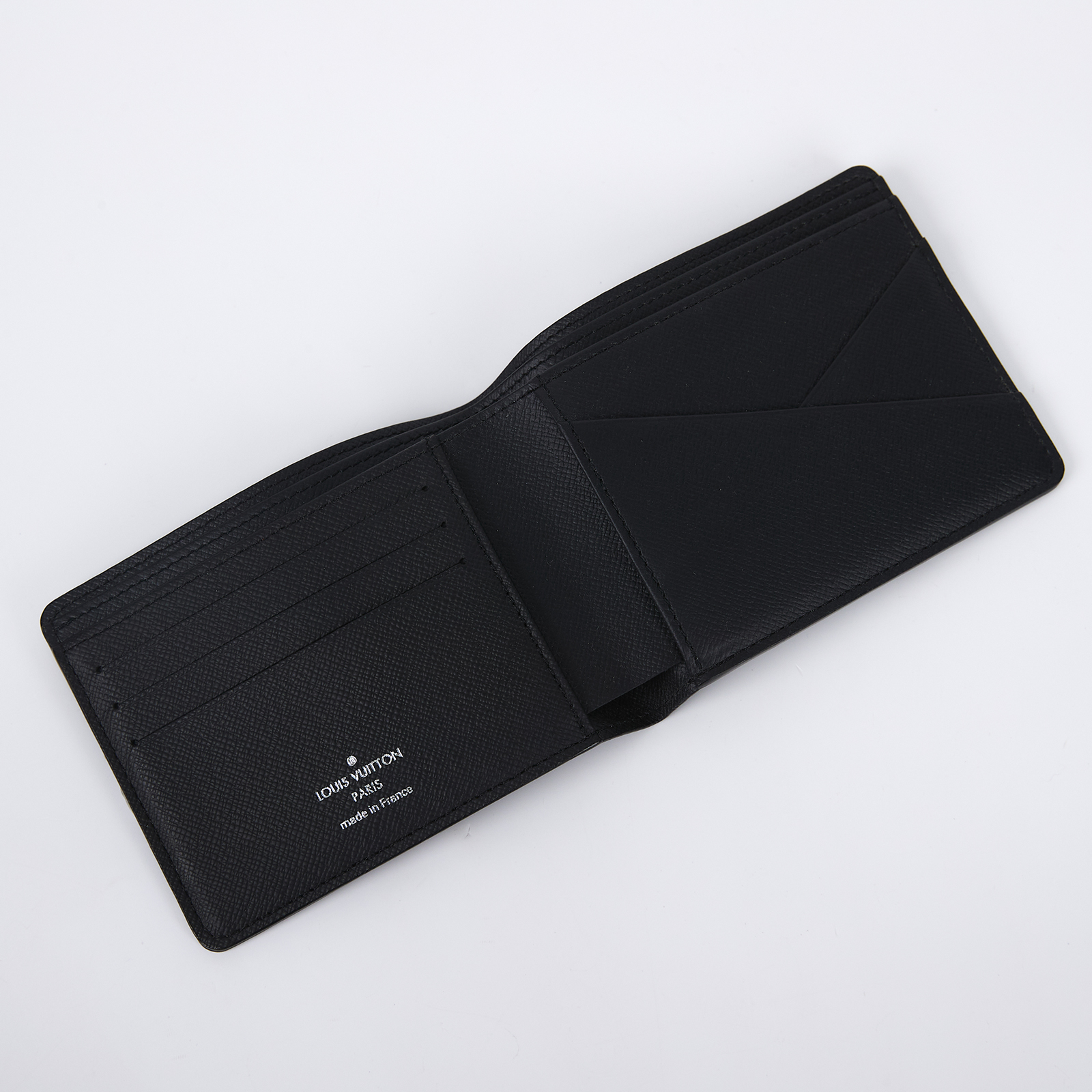 路易威登 LOUIS VUITTON Multiple Eclipse帆布 錢包 短夾 M61695 晶片款 黑原花對折短夾 原廠盒子/防塵袋