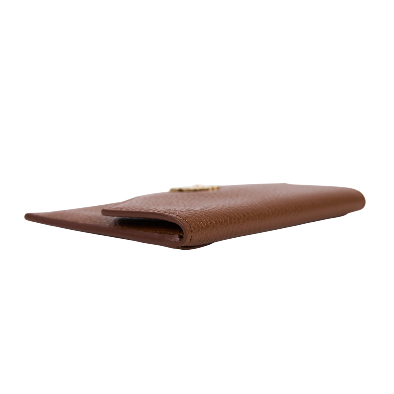 繆繆 MIU MIU 金屬標誌 卡片夾 5MF031_ADT7 咖啡色卡夾 原廠盒子