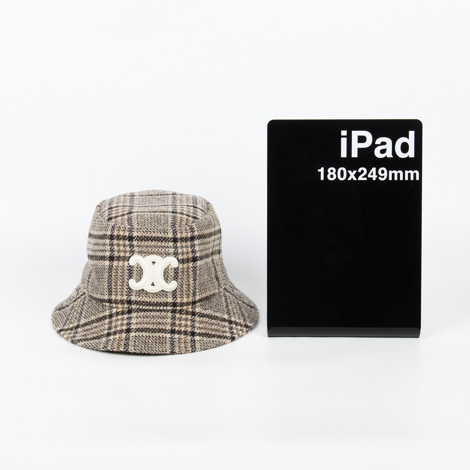 思琳 CELINE Triomphe 水桶帽 2AUE5471S_M TRIOMPHE格纹羊毛渔夫帽 無附屬品