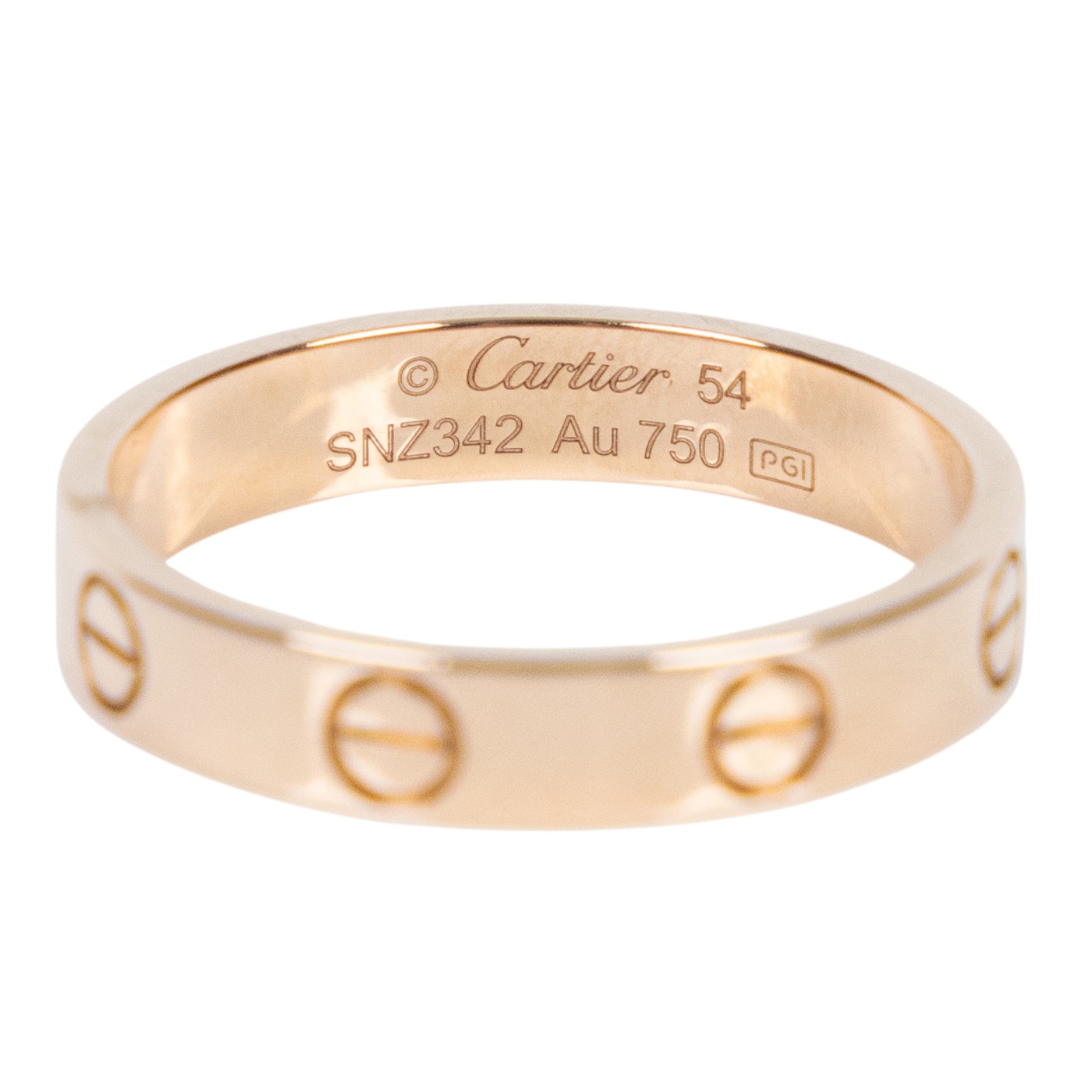 卡地亞 CARTIER Love 戒指 小型款 B4085254 18KRG LOVE戒指#54 原廠盒子2/保證卡/購買證明