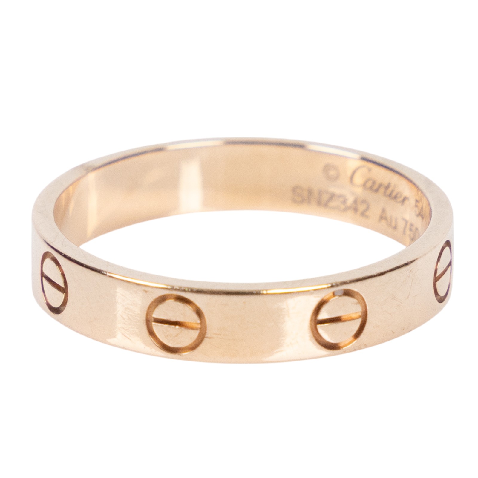 卡地亞 CARTIER Love 戒指 小型款 B4085254 18KRG LOVE戒指#54 原廠盒子2/保證卡/購買證明