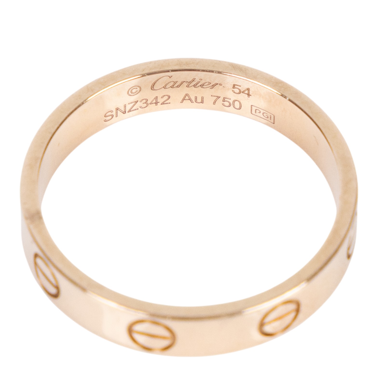 卡地亞 CARTIER Love 戒指 小型款 B4085254 18KRG LOVE戒指#54 原廠盒子2/保證卡/購買證明