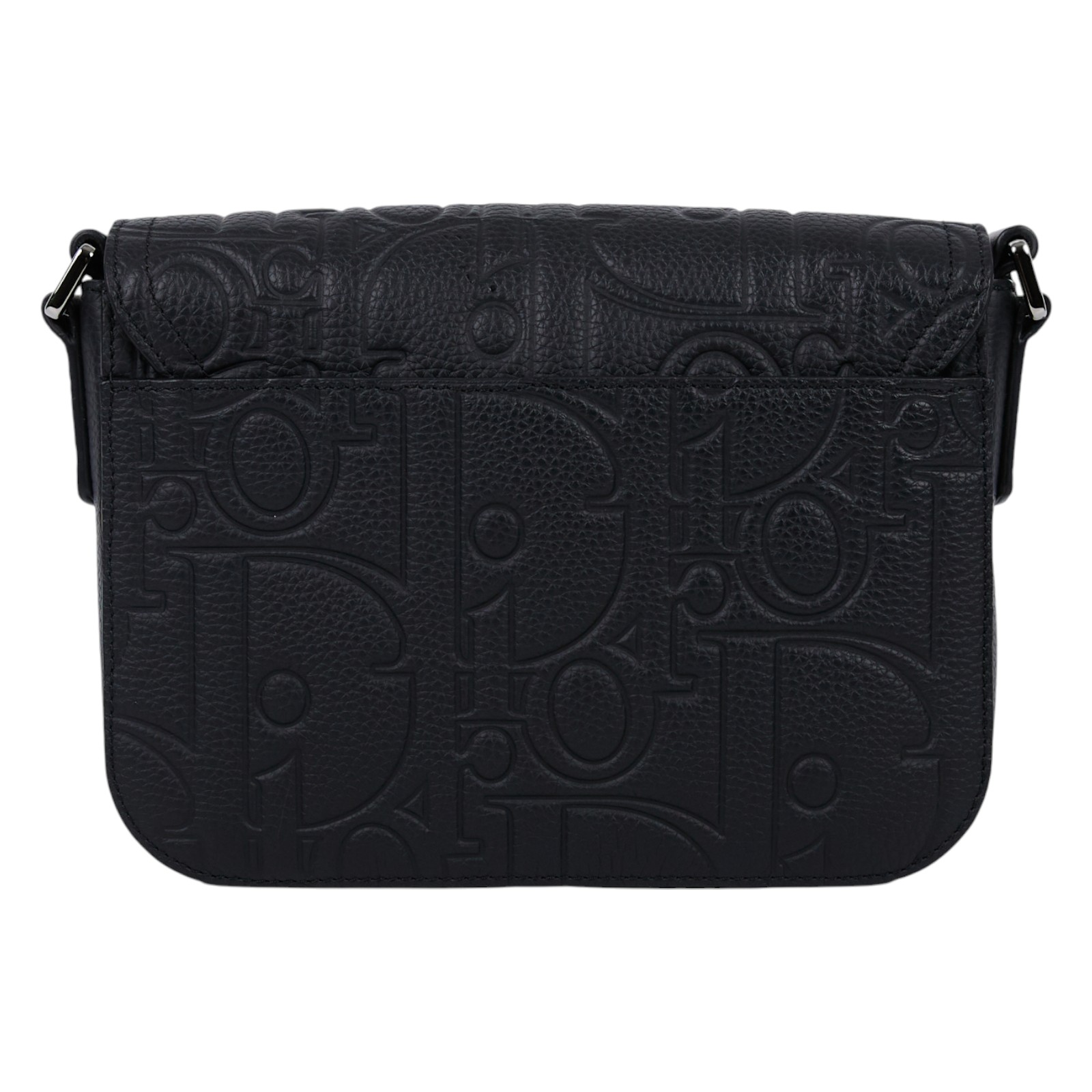 迪奧 CHRISTIAN DIOR Saddle 小型 翻蓋 郵差包 1ADPO049LLG 黑壓紋SADDLE GRAVITY肩背包 無附屬品