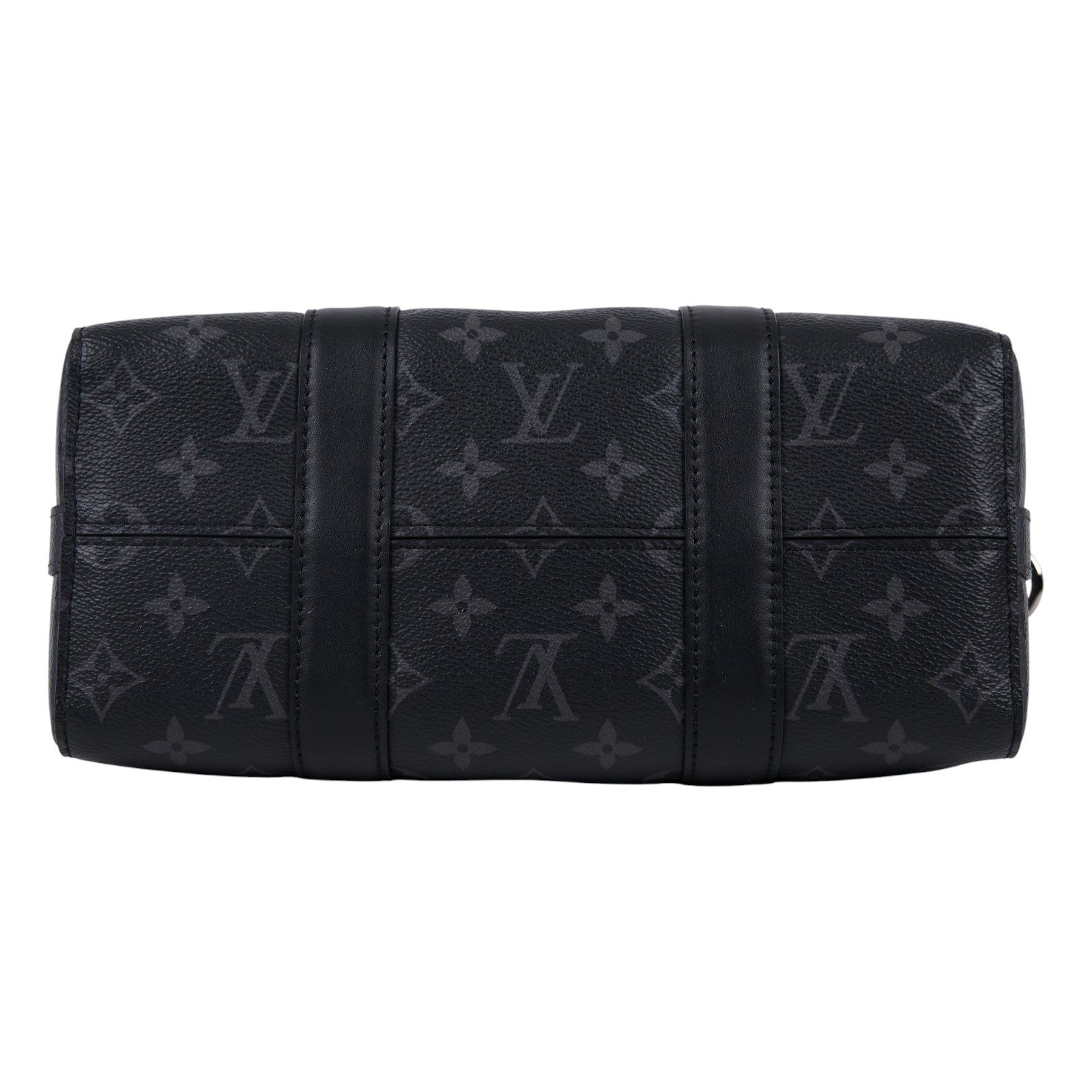 路易威登 LOUIS VUITTON City Keepall Eclipse帆布 拉鍊 斜背包 黑色 M45936 晶片款  原廠盒子/防塵袋/背帶/吊牌