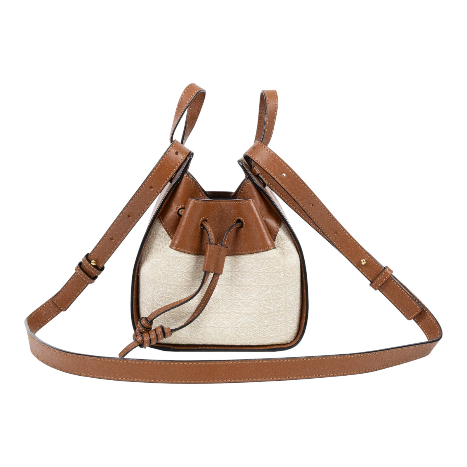 羅意威 LOEWE Mini Hammock drawstring 迷你 小牛皮 肩背 吊床包 A538V07X11  防塵袋/背帶