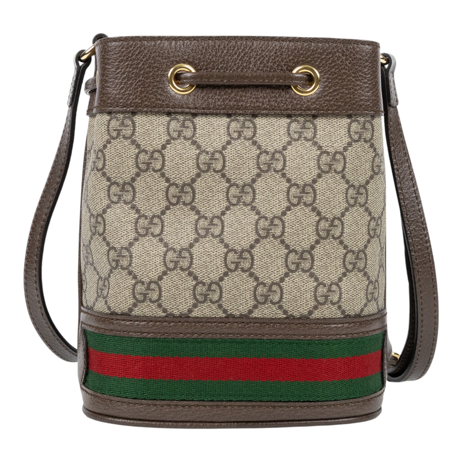 古馳 GUCCI Ophidia GG 迷你 水桶袋 米色 烏木色 550620 96I3B 棕GG紋OPHIDIA水桶包 原廠盒子/防塵袋