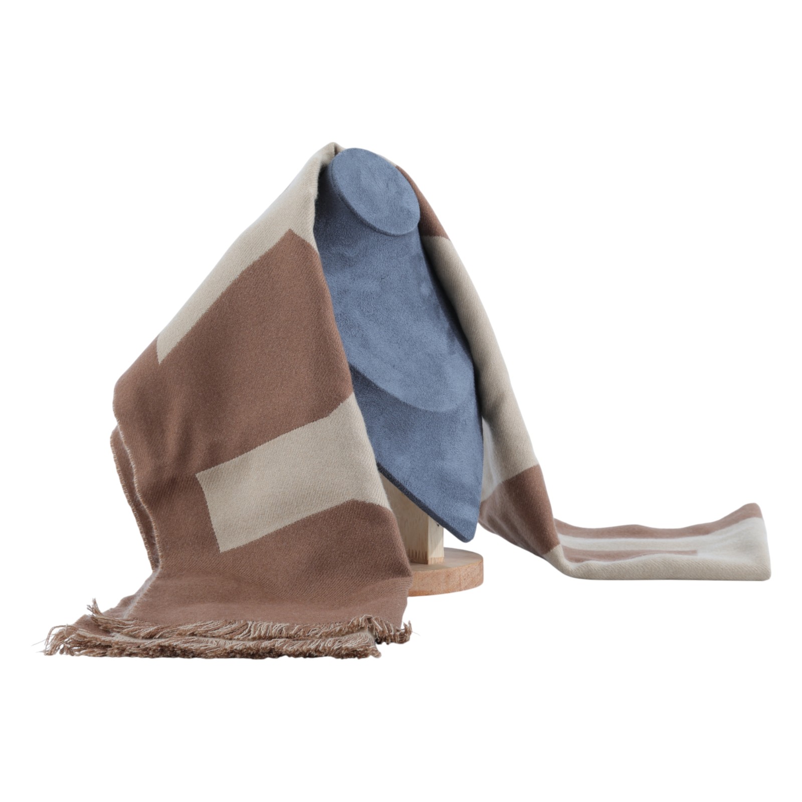 博柏利 BURBERRY LOGO 羊毛提花圍巾 Birch Brown 80571481 深咖拼淺咖LOGO圍巾 原廠盒子