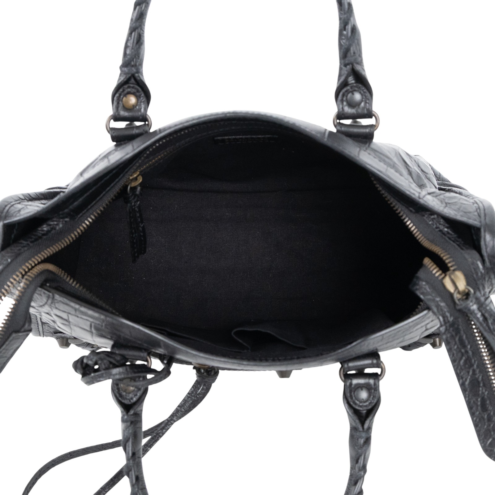 巴黎世家 BALENCIAGA CLassic City S 機車包 431621DLI2T 黑壓紋機車包 防塵袋/背帶2/鏡子/購買證明/發票