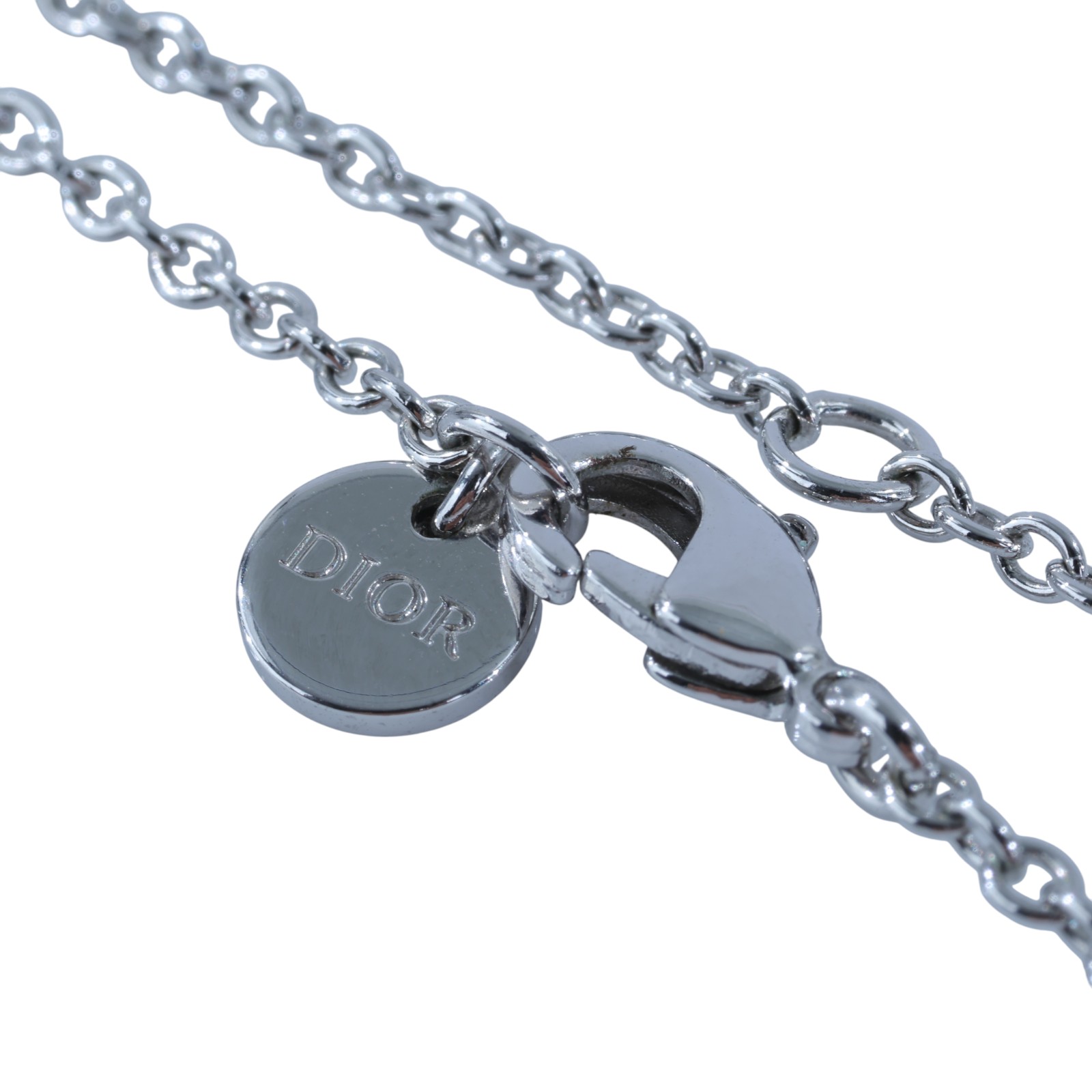 迪奧 CHRISTIAN DIOR Clair D Lune 手鍊 銀色 B0845CDLCY_D102 銀色CD水鑽手鍊 原廠盒子/防塵袋/購買證明