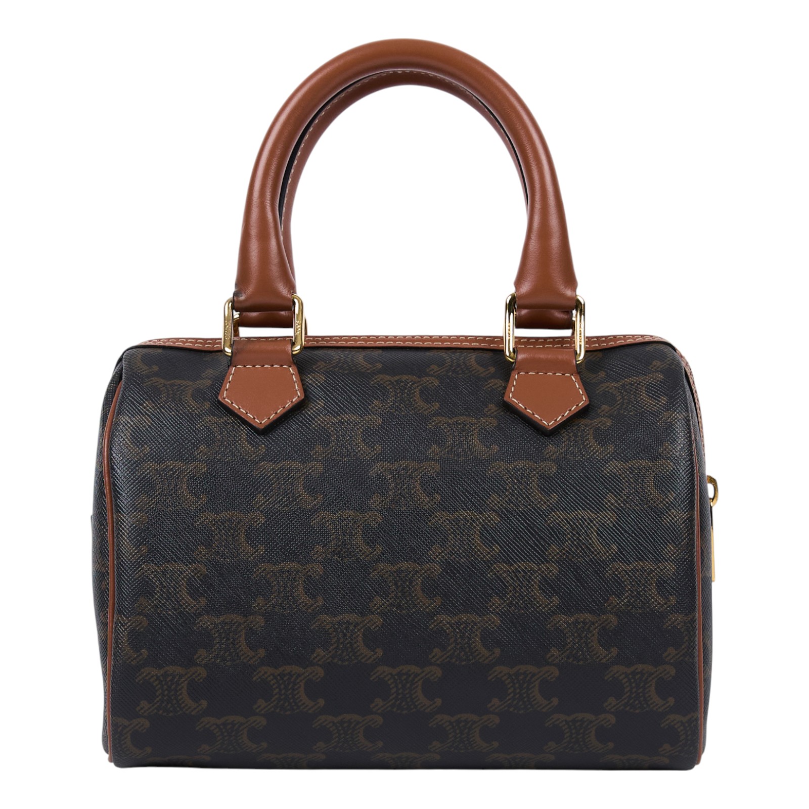 思琳 CELINE 標誌印花 波士頓包 小型 113772CAS 棕凱旋波士頓包 小號 防塵袋/背帶