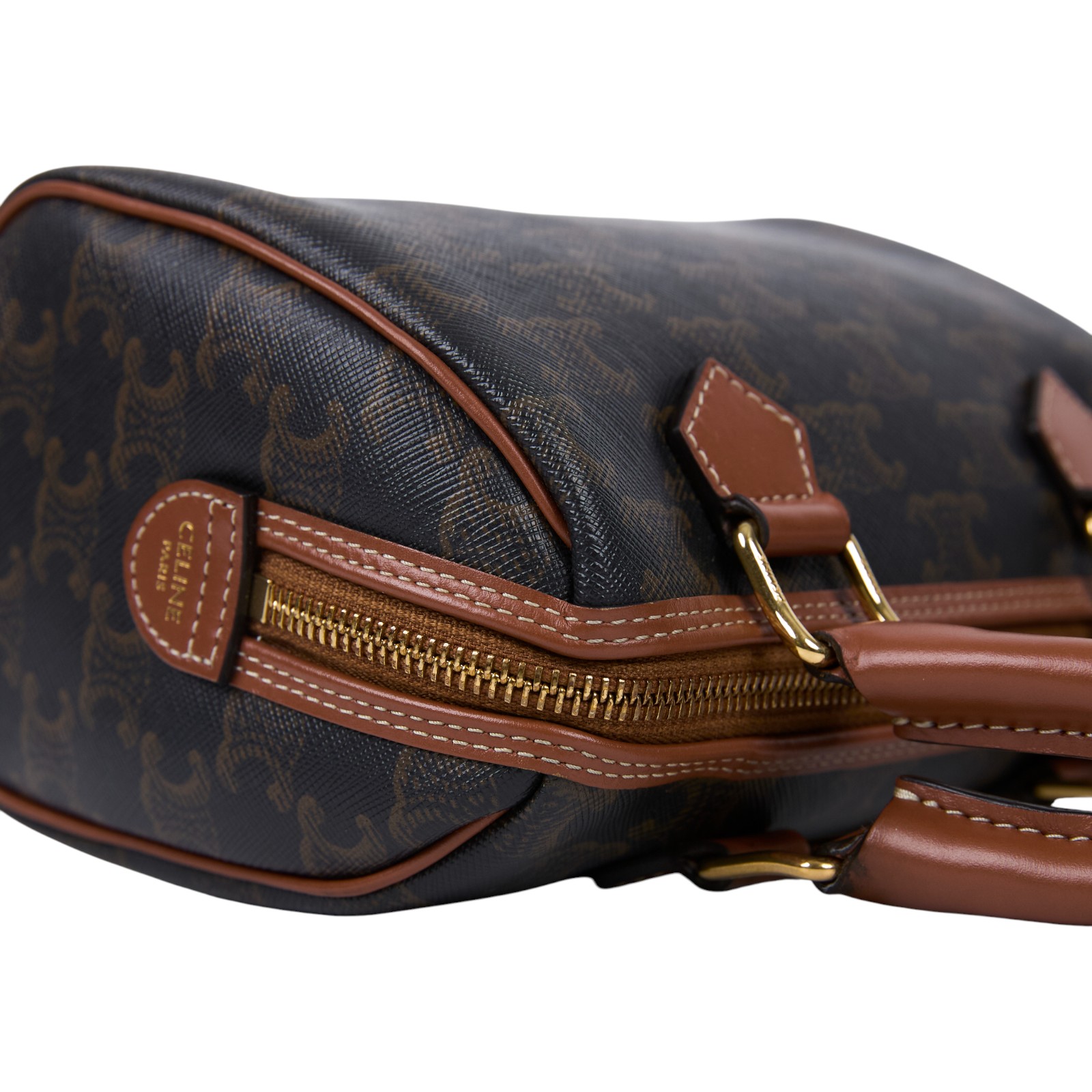 思琳 CELINE 標誌印花 波士頓包 小型 113772CAS 棕凱旋波士頓包 小號 防塵袋/背帶