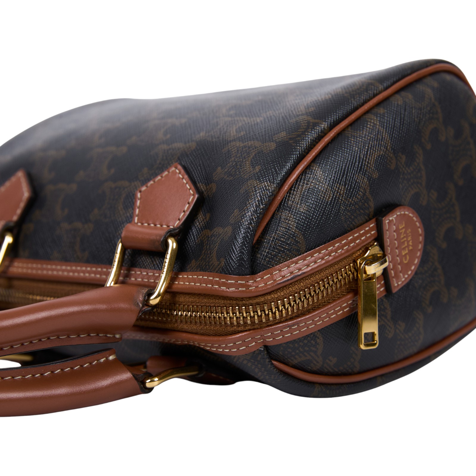 思琳 CELINE 標誌印花 波士頓包 小型 113772CAS 棕凱旋波士頓包 小號 防塵袋/背帶