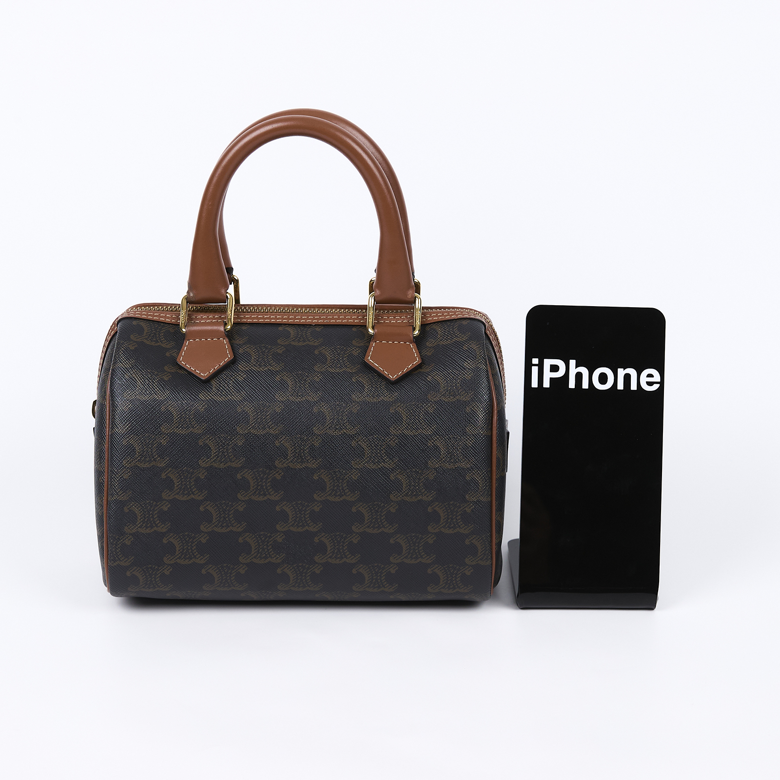 思琳 CELINE 標誌印花 波士頓包 小型 113772CAS 棕凱旋波士頓包 小號 防塵袋/背帶