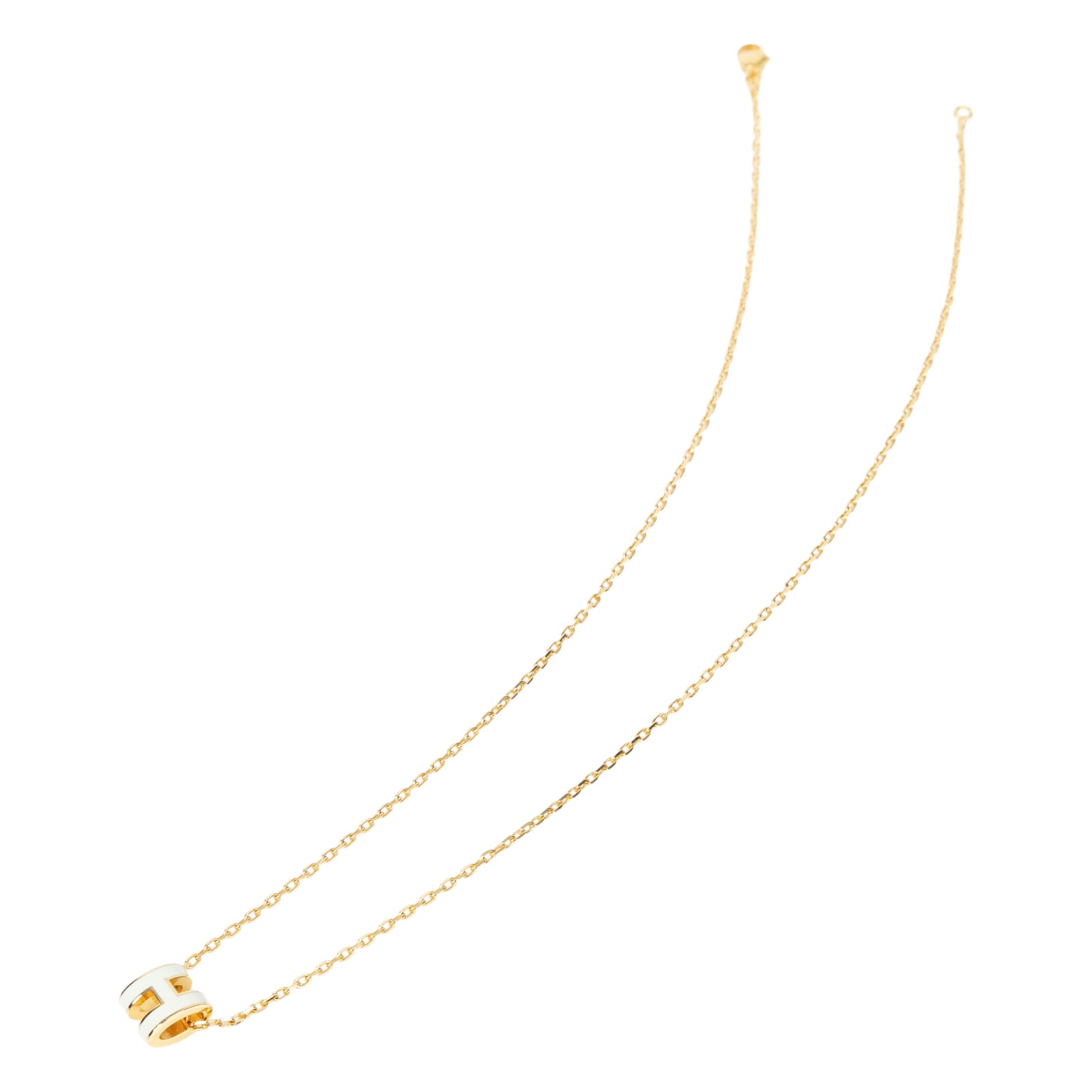 愛馬仕 Hermes Mini Pop H 耳釘 白色 H608002Fv49 ST 02 90 白金MINI POP H項鍊 原廠盒子/內襯