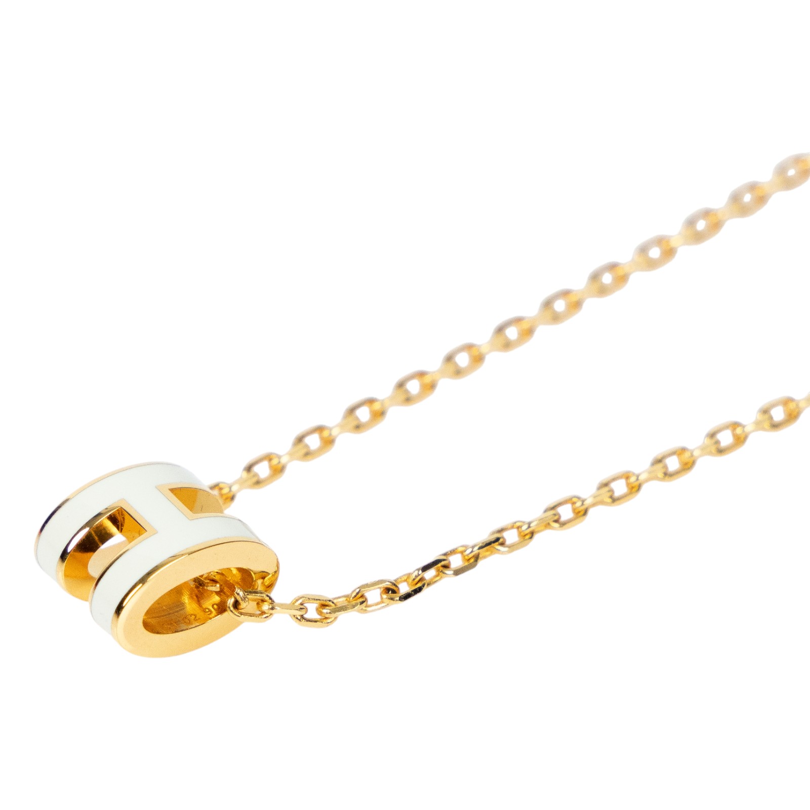 愛馬仕 Hermes Mini Pop H 耳釘 白色 H608002Fv49 ST 02 90 白金MINI POP H項鍊 原廠盒子/內襯