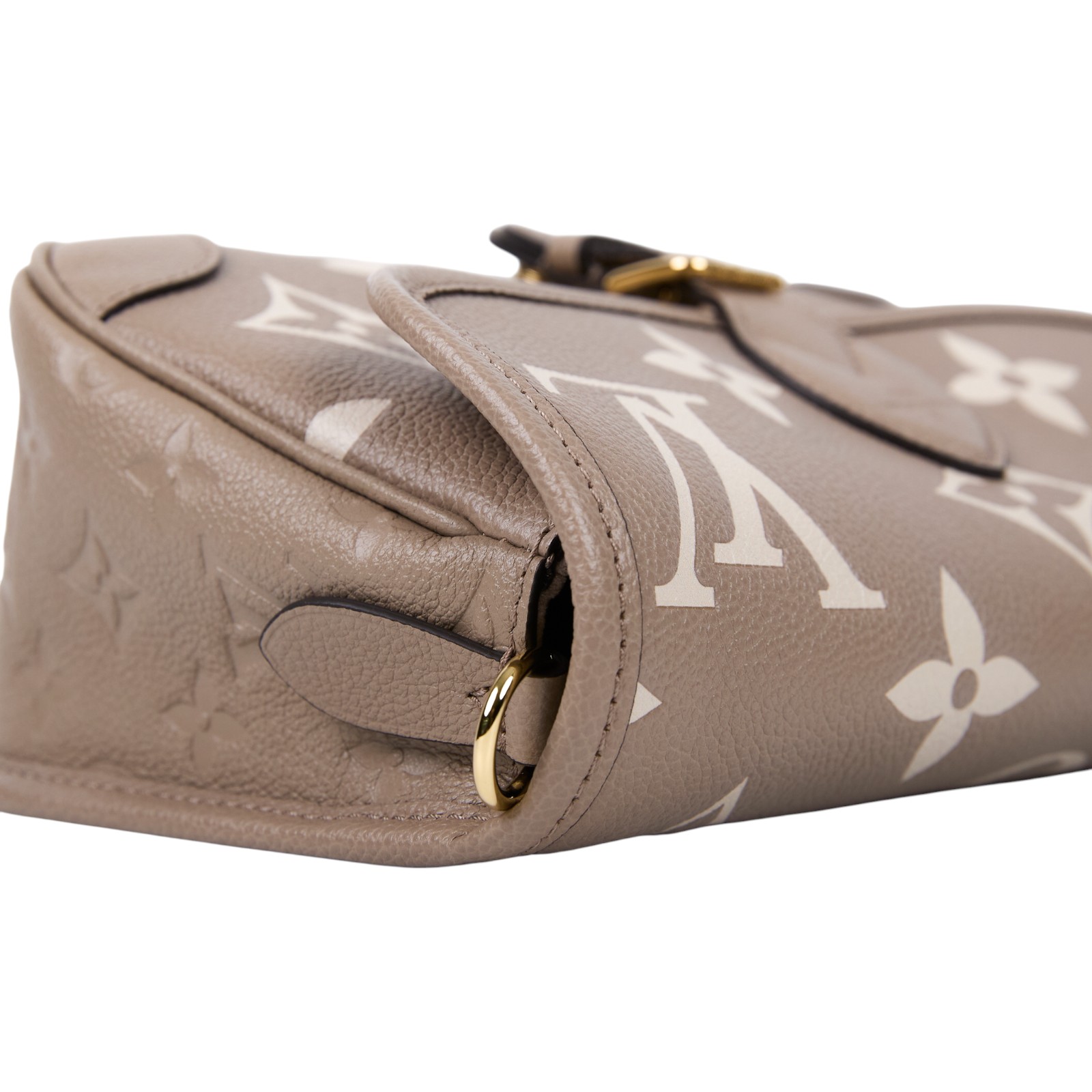 路易威登 LOUIS VUITTON Diane 腋下包法棍 單肩背包 斑鳩灰 奶油色 M46583 晶片款 斑鳩灰Diane肩背包 原廠盒子/防塵袋/背帶2