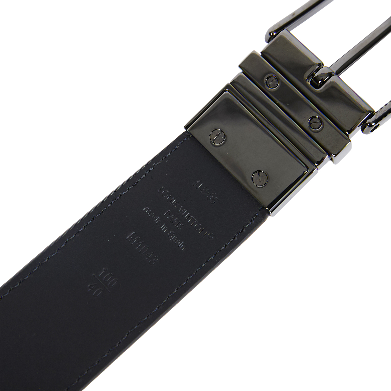 路易威登 LOUIS VUITTON Slender 雙面 皮帶 M4043S 黑Slender 35毫米雙面皮帶#100 原廠盒子/防塵袋