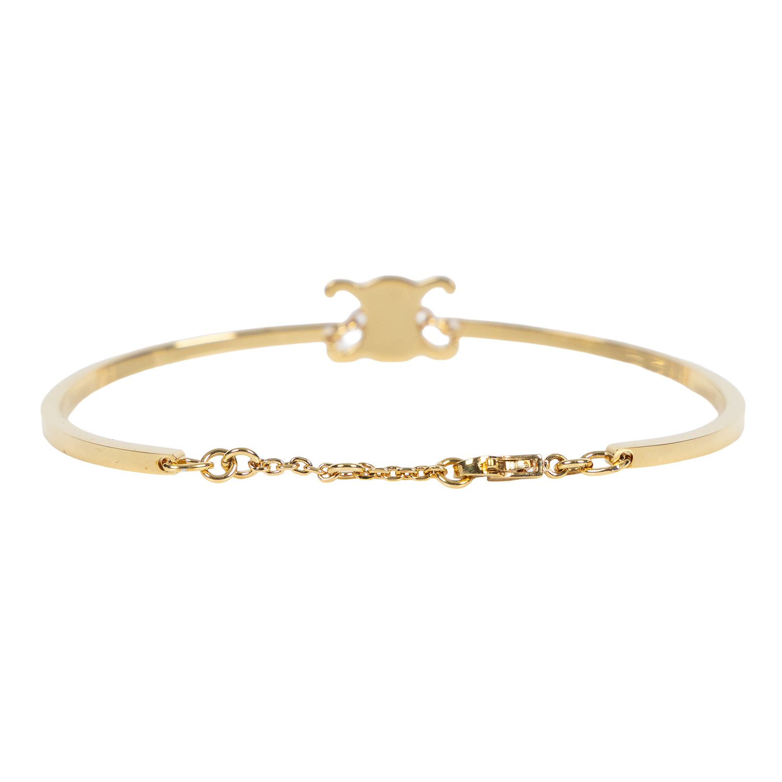  思琳 CELINE Triomphe 鉸接式 手鐲 金色黃銅 46Z676BRA.35OR 金色凱旋手環 原廠盒子/防塵袋