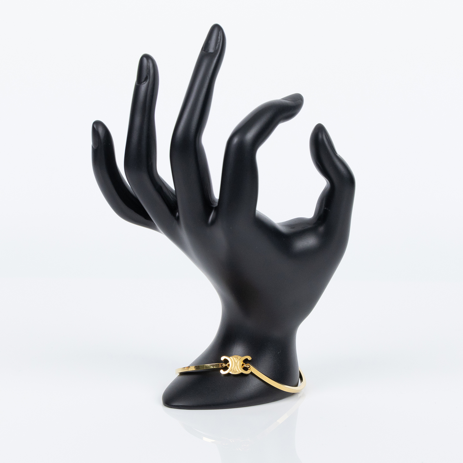  思琳 CELINE Triomphe 鉸接式 手鐲 金色黃銅 46Z676BRA.35OR 金色凱旋手環 原廠盒子/防塵袋