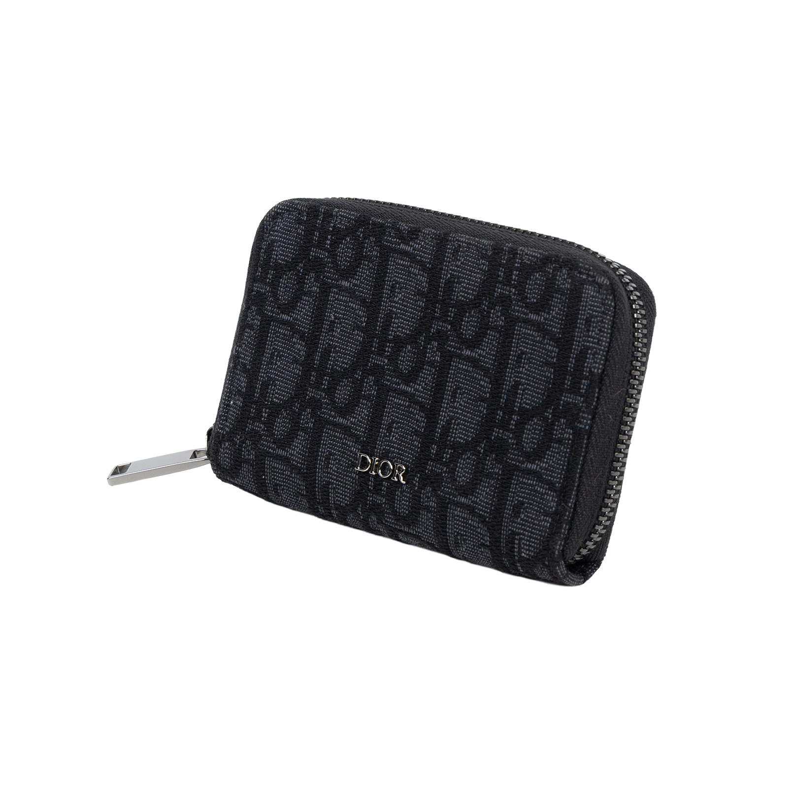 迪奧 CHRISTIAN DIOR 拉鍊零錢包 2ESBC316YSE 黑緹花零錢包 原廠盒子