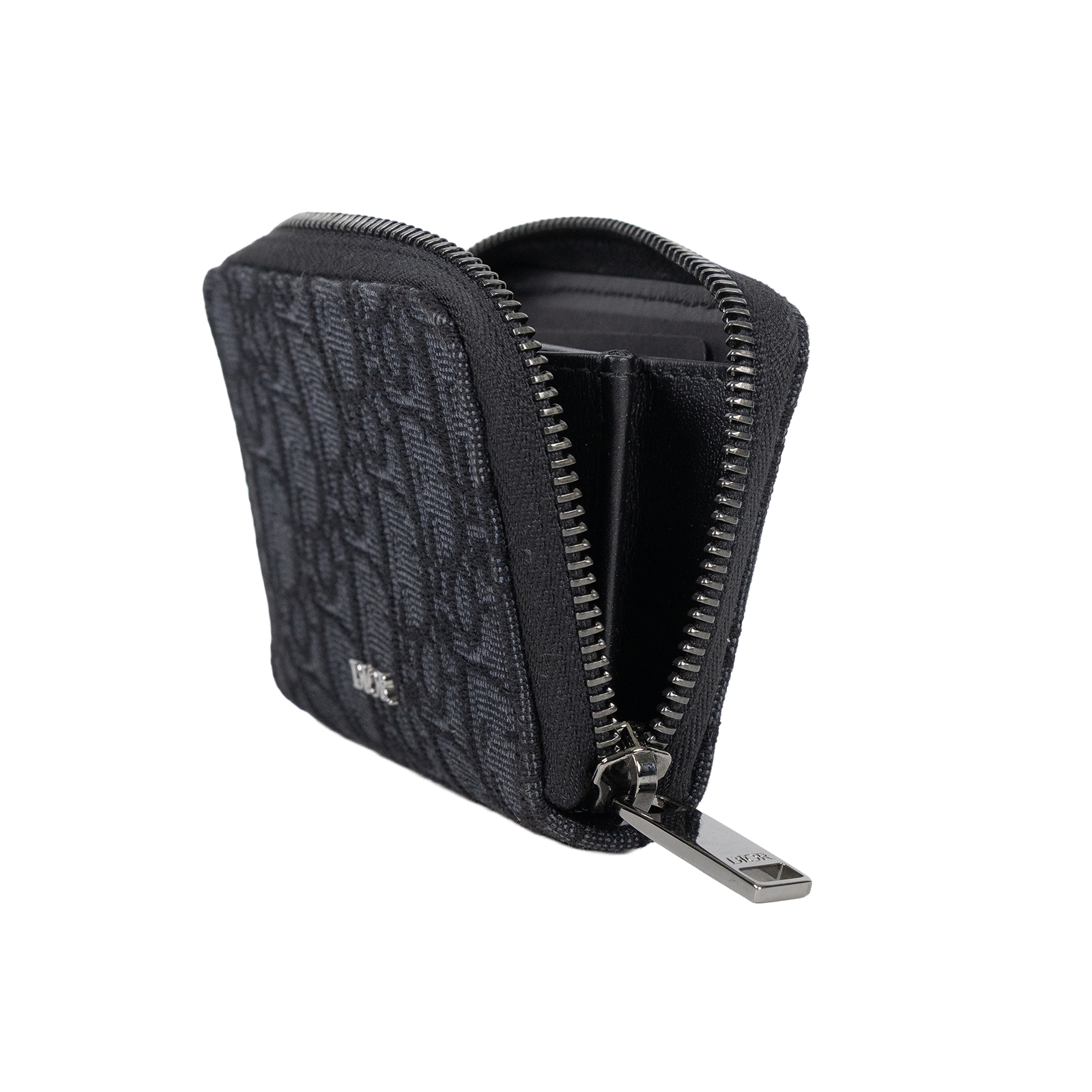 迪奧 CHRISTIAN DIOR 拉鍊零錢包 2ESBC316YSE 黑緹花零錢包 原廠盒子