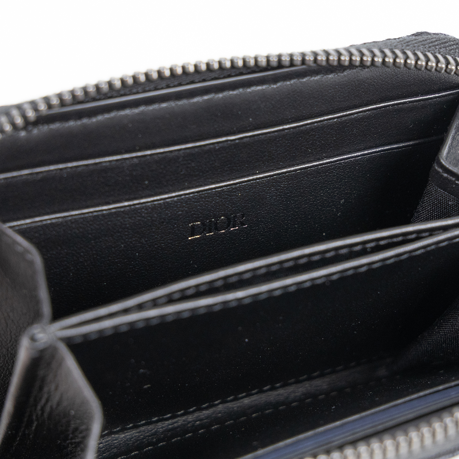 迪奧 CHRISTIAN DIOR 拉鍊零錢包 2ESBC316YSE 黑緹花零錢包 原廠盒子